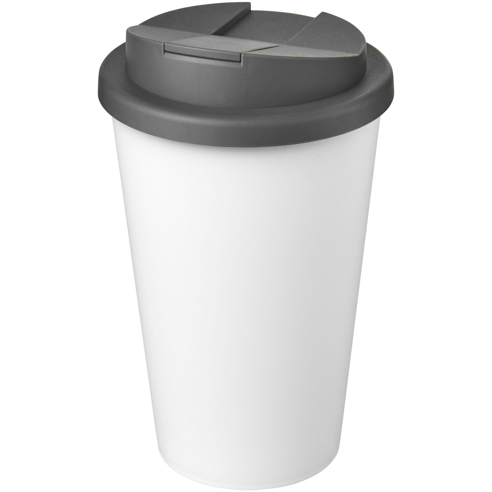 Americano® Eco 350 ml recycelter Becher mit auslaufsicherem Deckel – Grau und Weiss