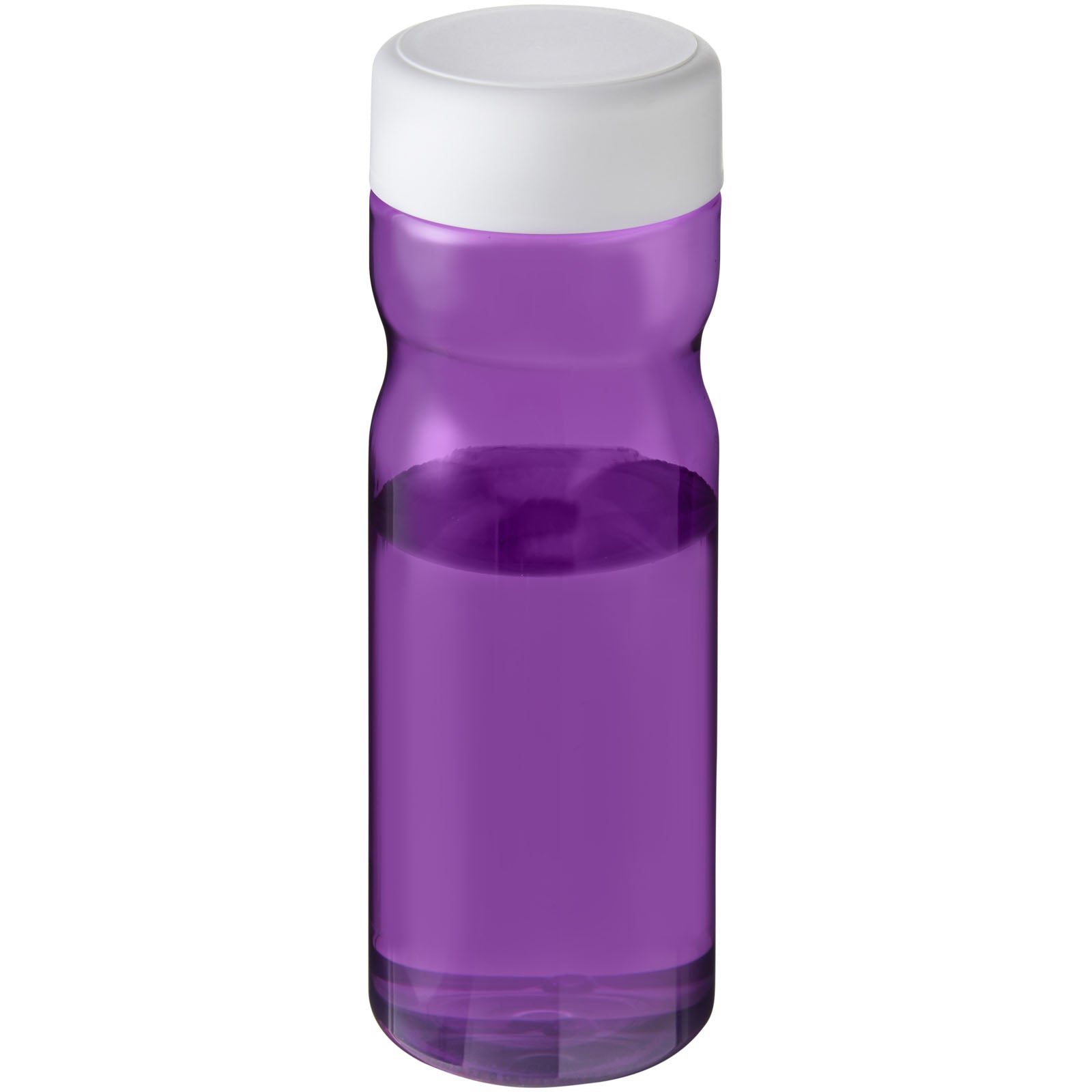 H2O Active® Eco Base 650 ml Sportflasche mit Drehdeckel – Lila und Weiss