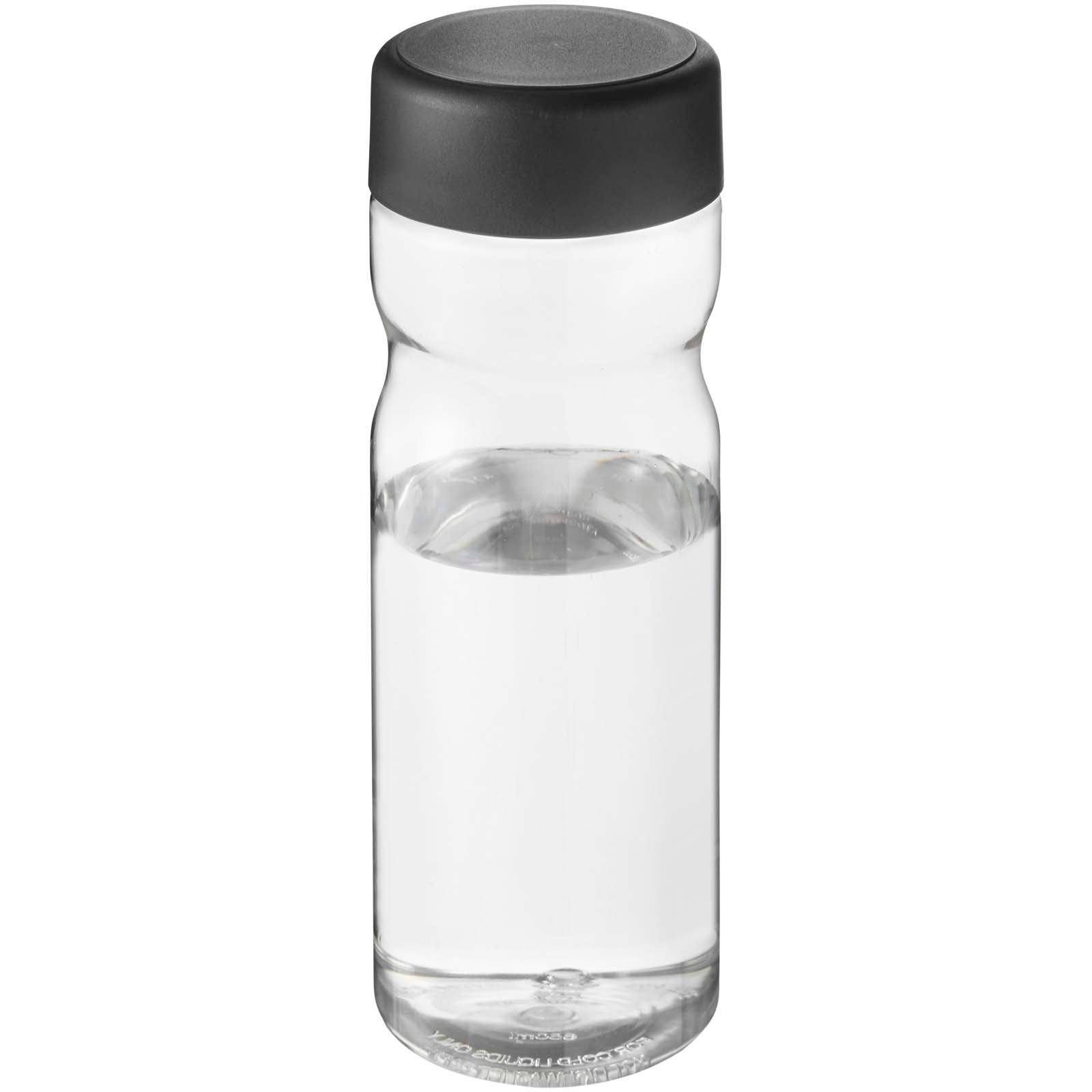 H2O Active® Eco Base 650 ml Sportflasche mit Drehdeckel – Transparent und Schwarz