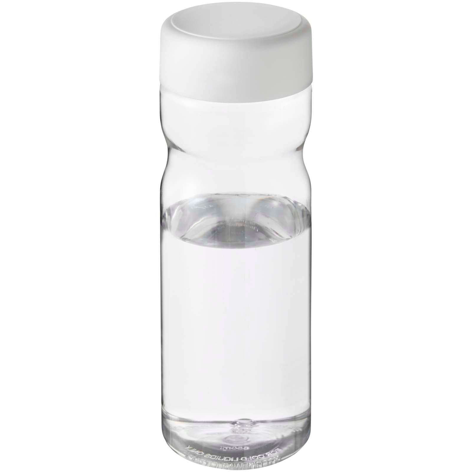 H2O Active® Eco Base 650 ml Sportflasche mit Drehdeckel – Transparent und Weiss