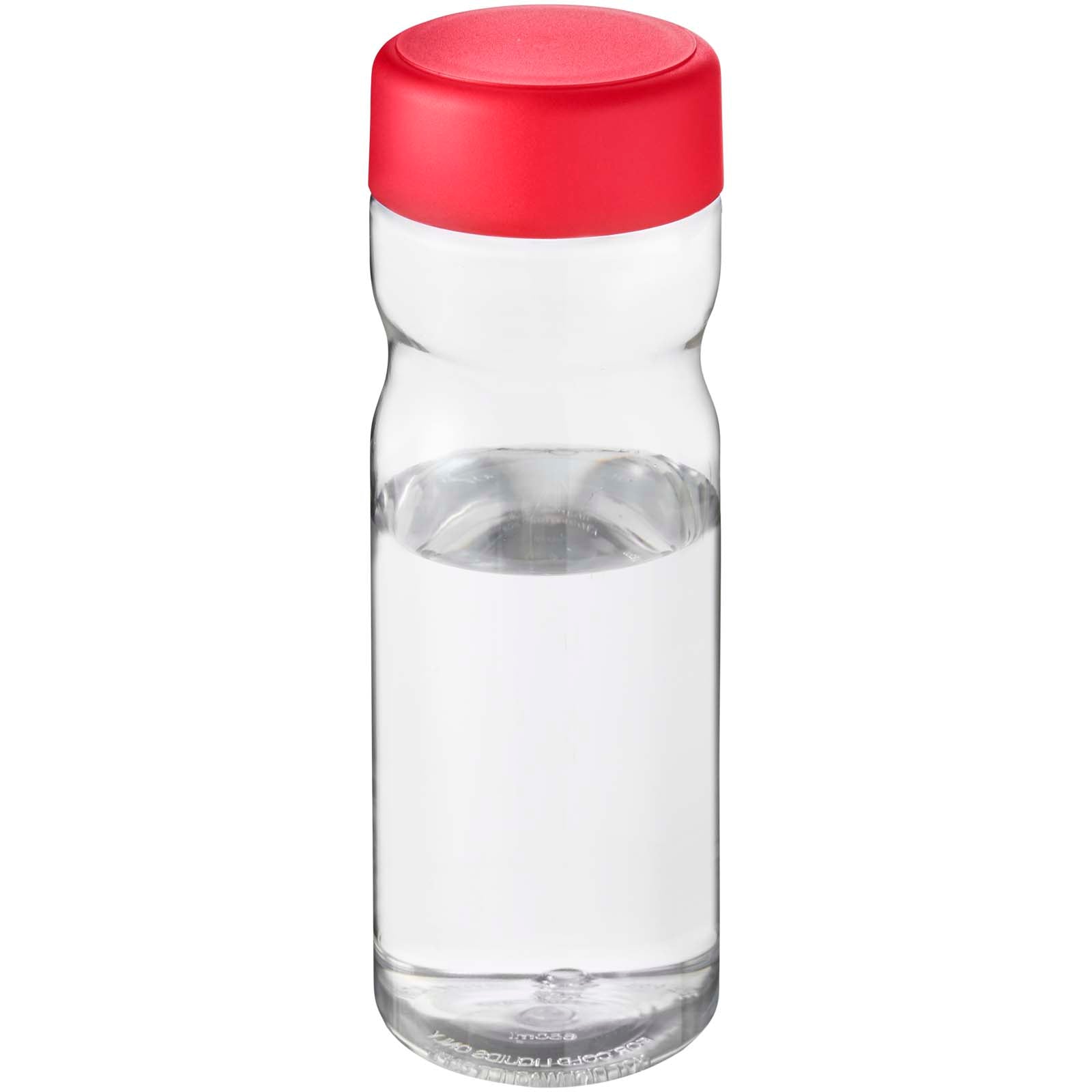 H2O Active® Eco Base 650 ml Sportflasche mit Drehdeckel – Transparent und Rot