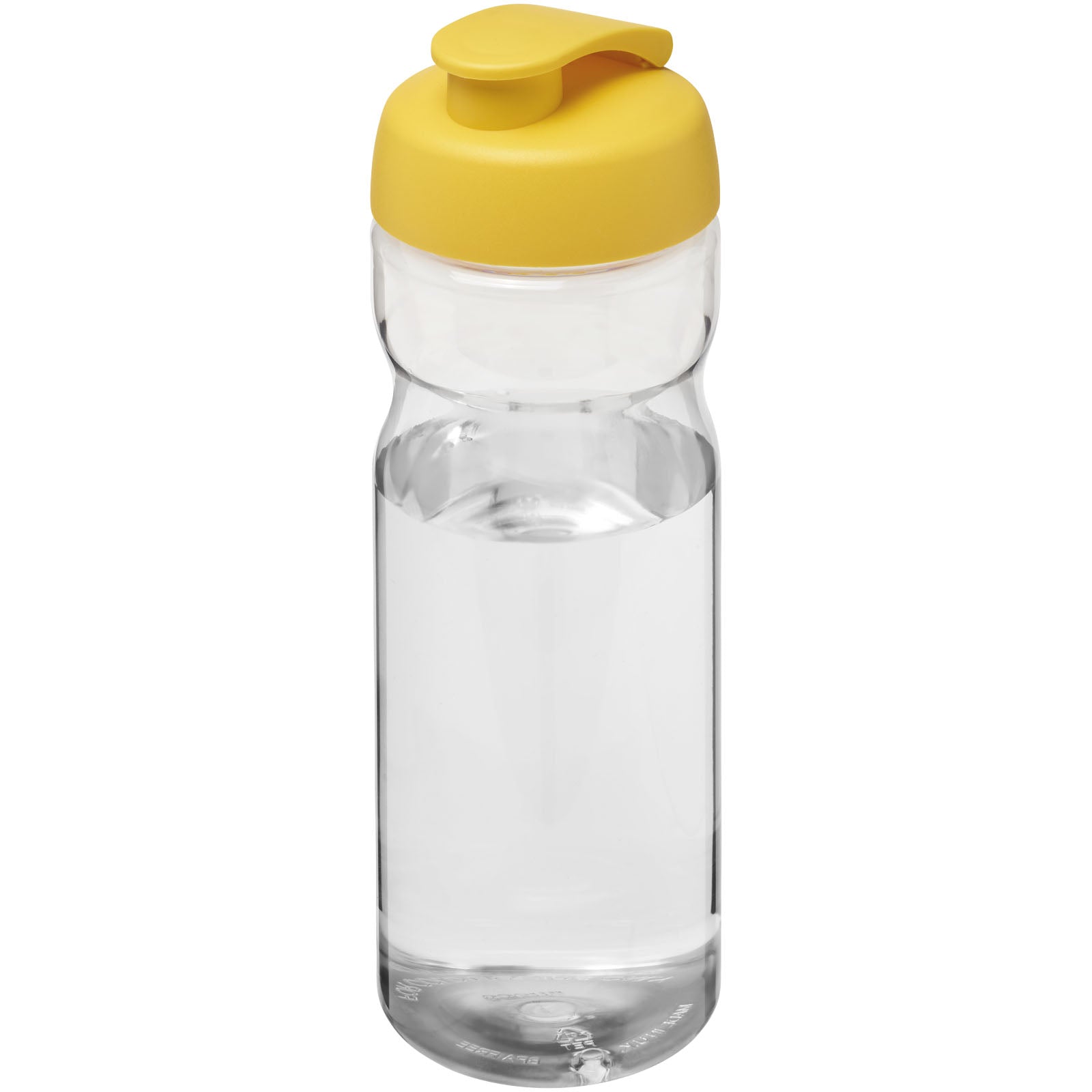 H2O Active® Base Tritan™ 650 ml Sportflasche mit Klappdeckel – Transparent Klar und Gelb