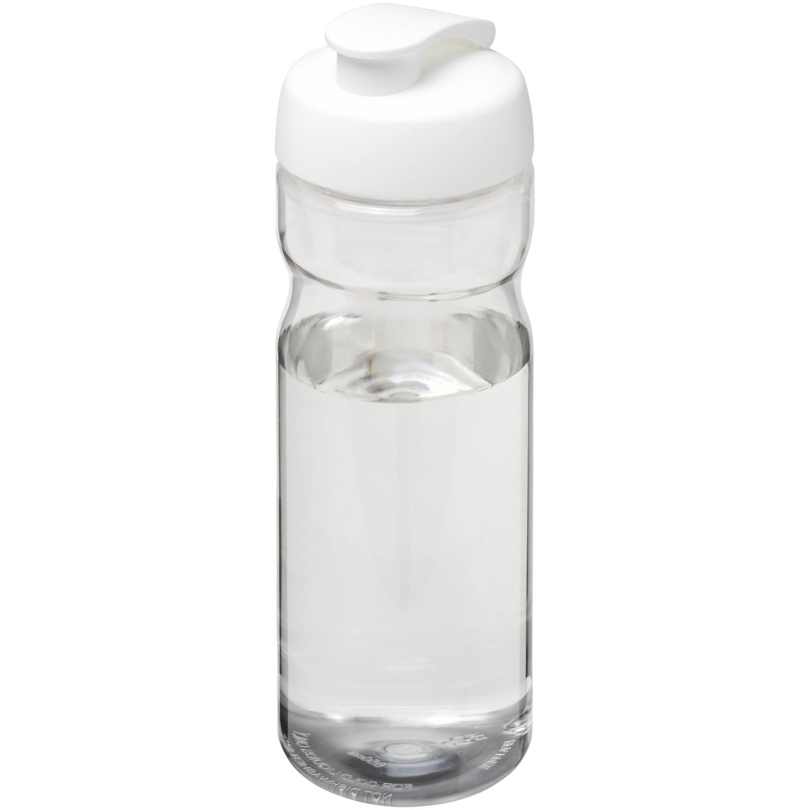 H2O Active® Base Tritan™ 650 ml Sportflasche mit Klappdeckel – Transparent Klar und Weiss