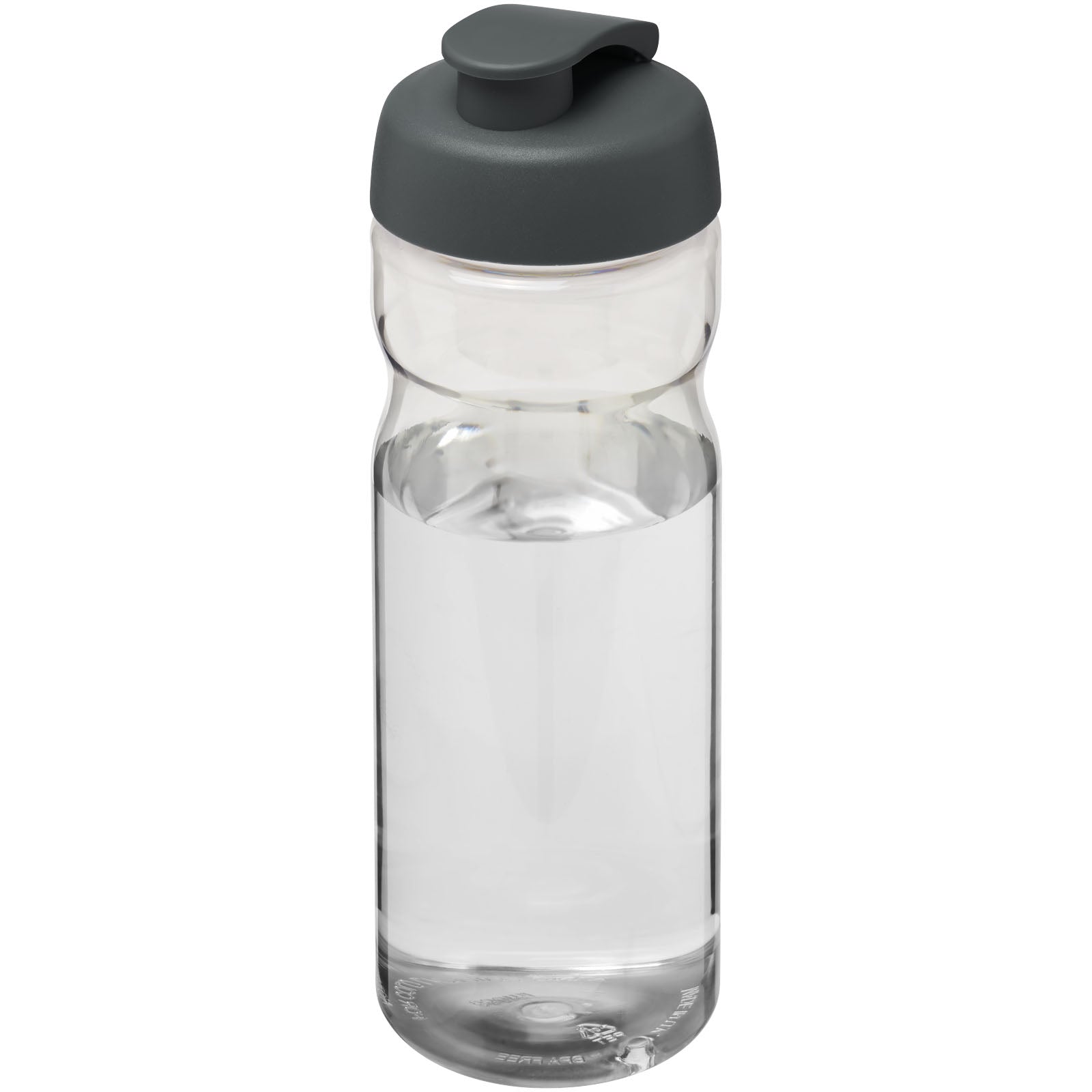 H2O Active® Base Tritan™ 650 ml Sportflasche mit Klappdeckel – Transparent Klar und Grau