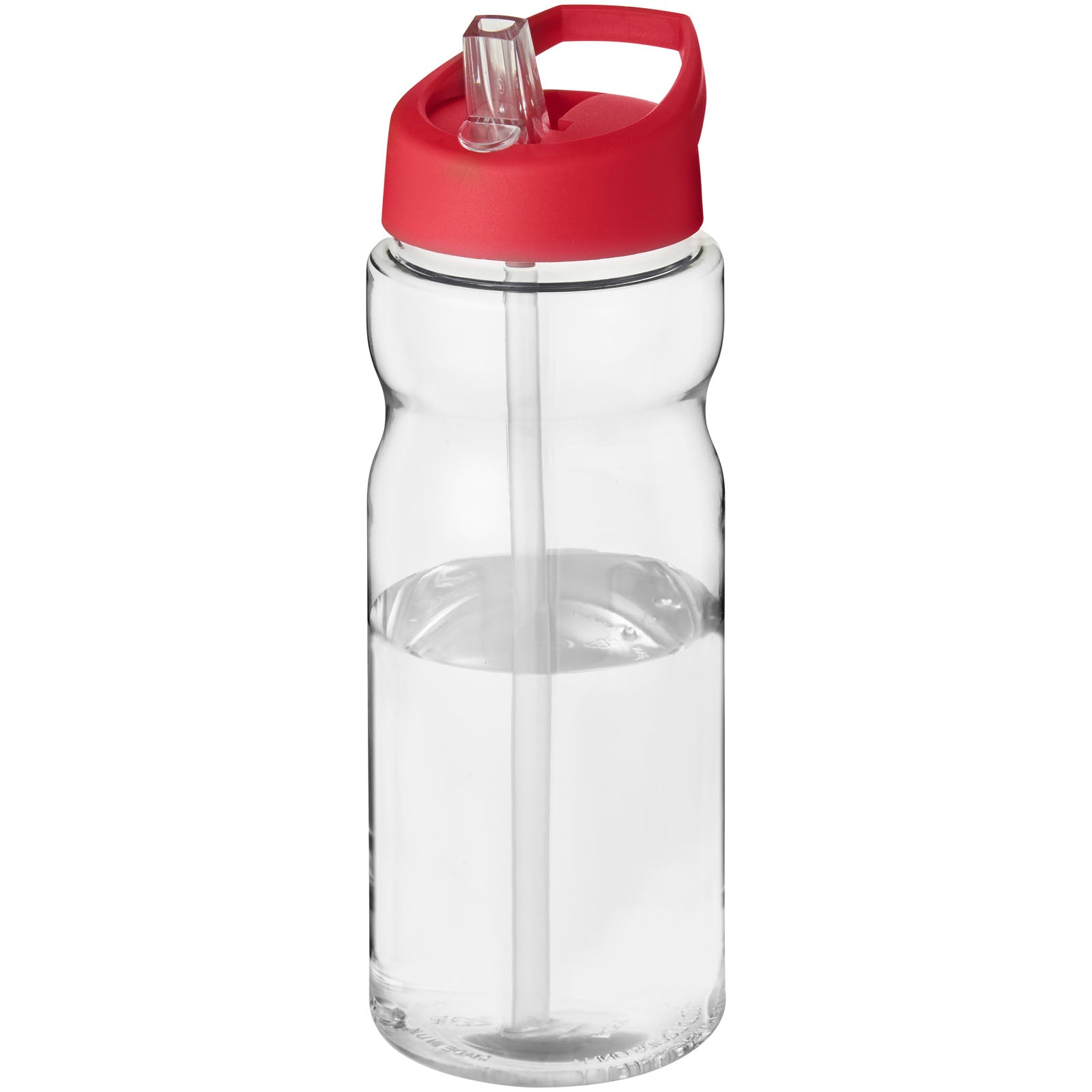 H2O Active® Base Tritan™ 650 ml Sportflasche mit Ausgussdeckel – Transparent Klar und Rot