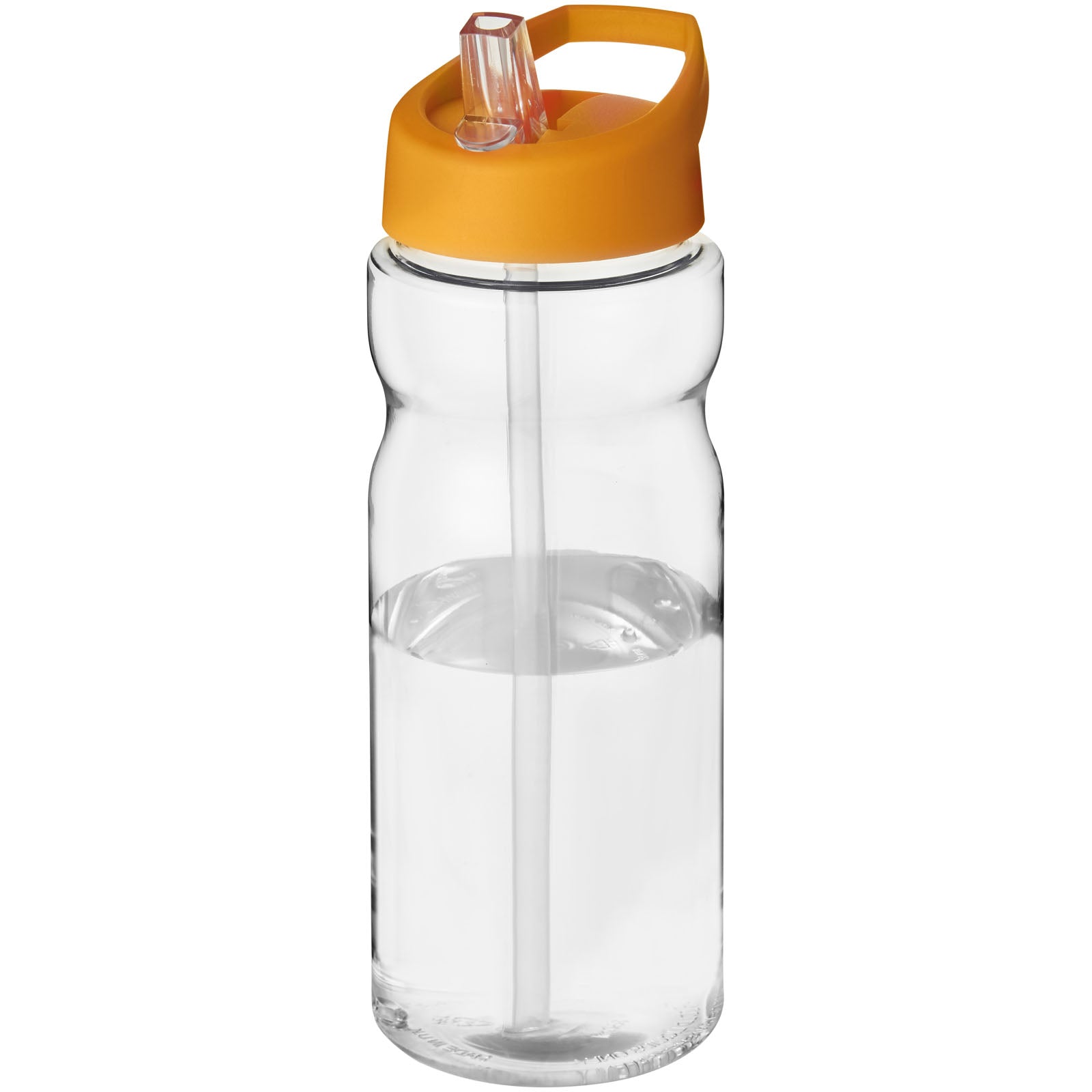 H2O Active® Base Tritan™ 650 ml Sportflasche mit Ausgussdeckel – Transparent Klar und Orange