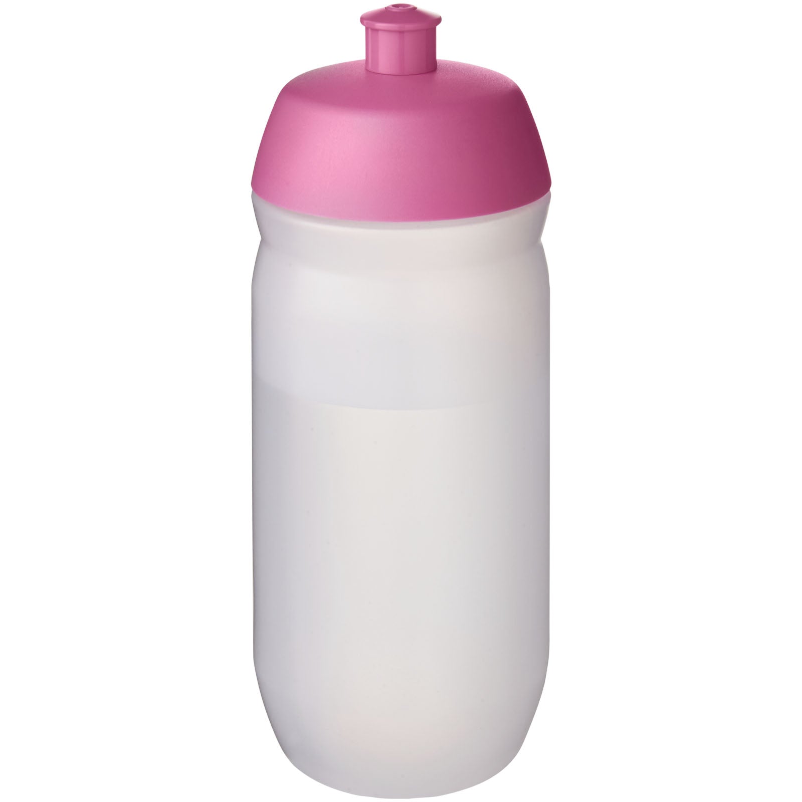 HydroFlex™ Clear 500 ml Squeezy Sportflasche – Rosa und Klar Mattiert