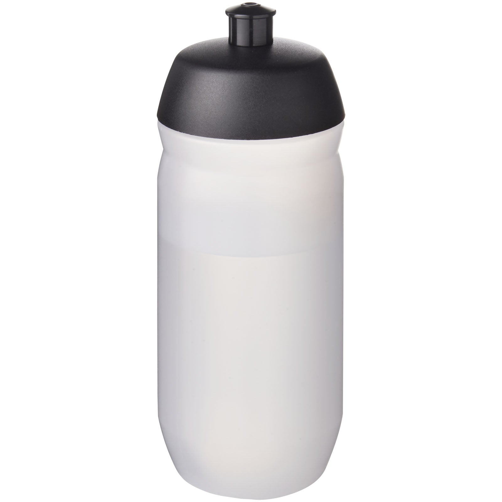 HydroFlex™ Clear 500 ml Squeezy Sportflasche – Schwarz und Klar Mattiert