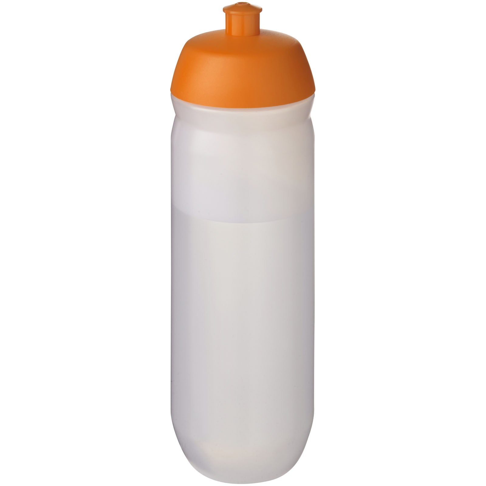HydroFlex™ Clear 750 ml Squeezy Sportflasche – Orange und Klar Mattiert