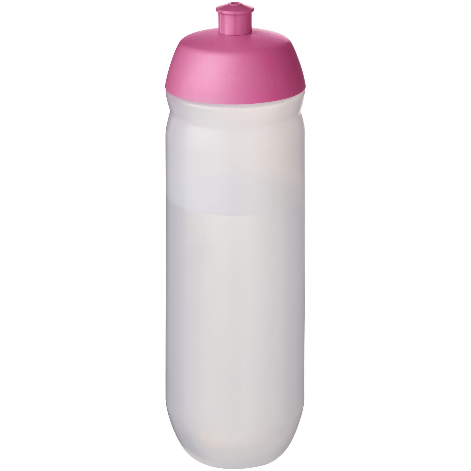 HydroFlex™ Clear 750 ml Squeezy Sportflasche – Rosa und Klar Mattiert