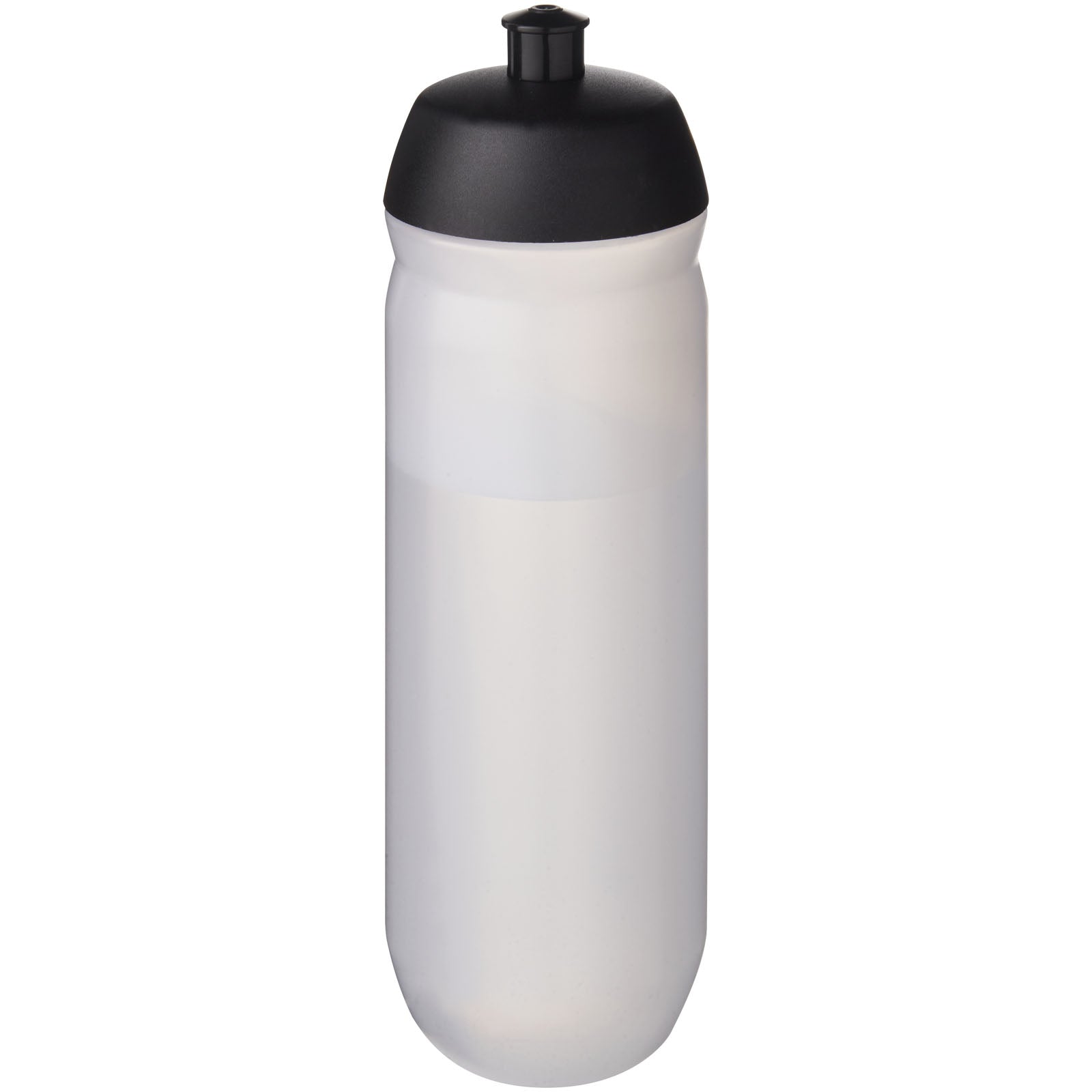 HydroFlex™ Clear 750 ml Squeezy Sportflasche – Schwarz und Klar Mattiert