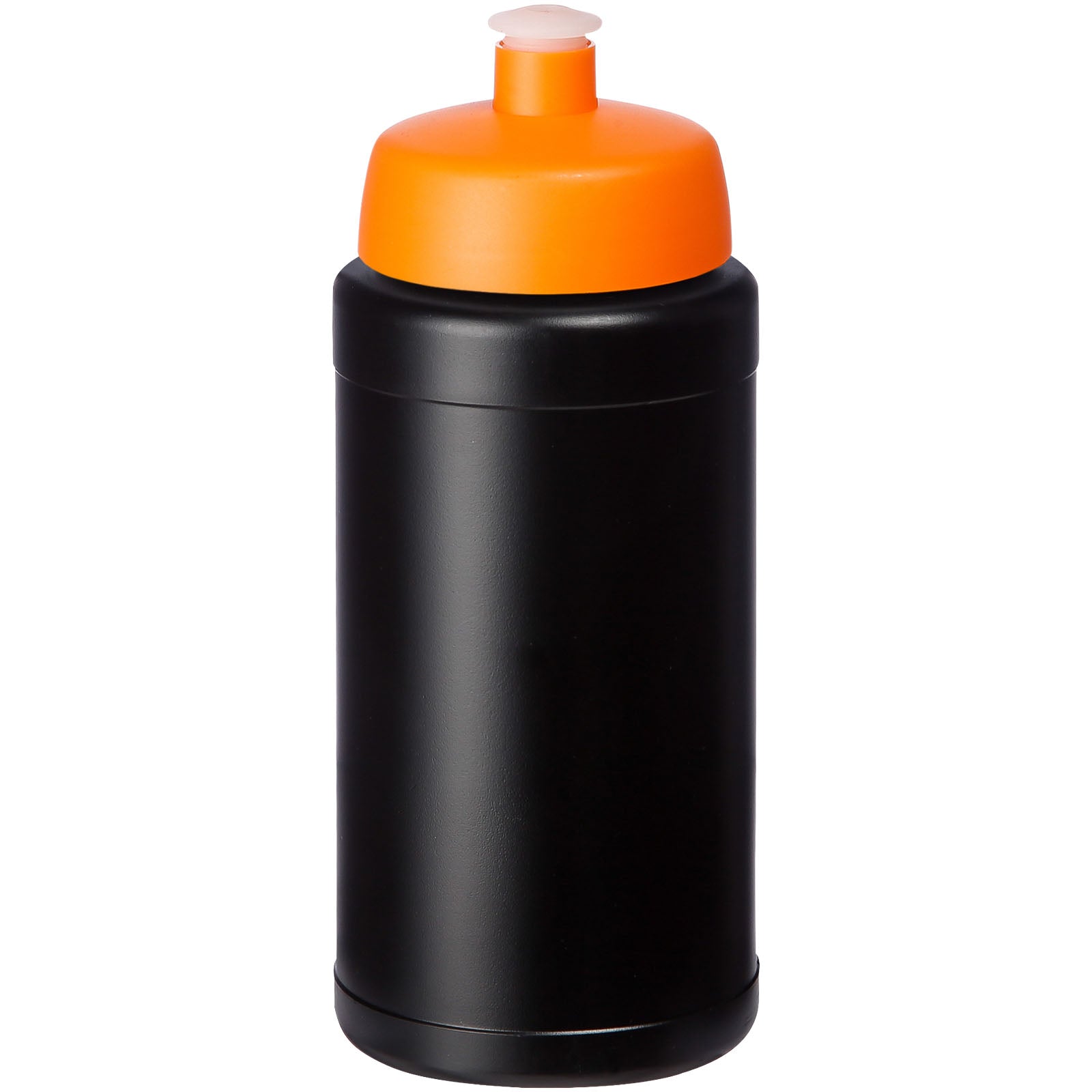 Baseline Recycelte Sportflasche, 500 ml – Schwarz und Orange