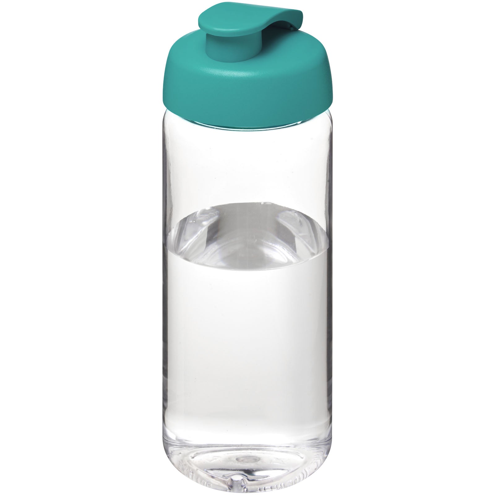 H2O Active® Octave Tritan™ 600-ml-Sportflasche mit Klappdeckel – Transparent Klar und Aquablau