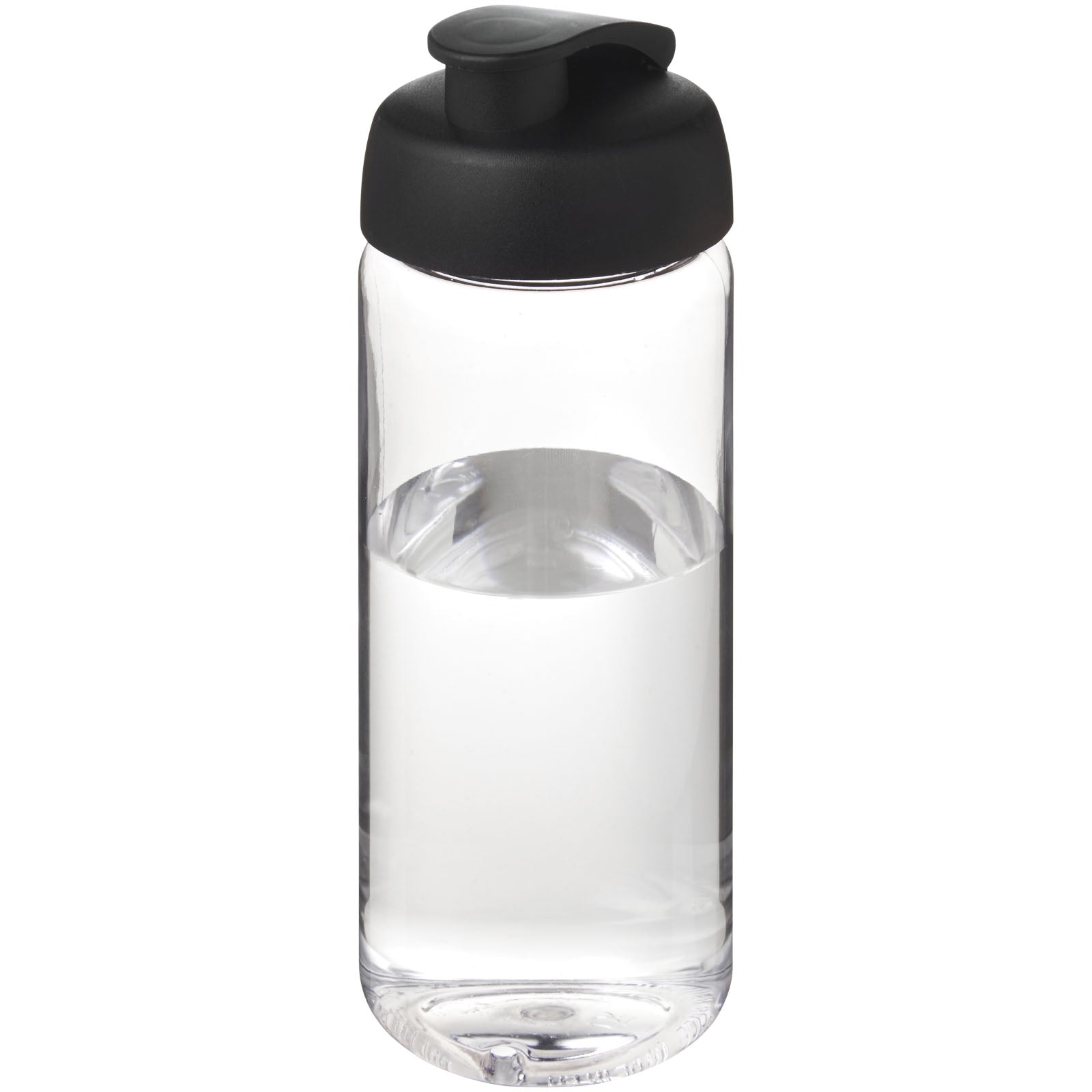 H2O Active® Octave Tritan™ 600-ml-Sportflasche mit Klappdeckel – Transparent Klar und Schwarz
