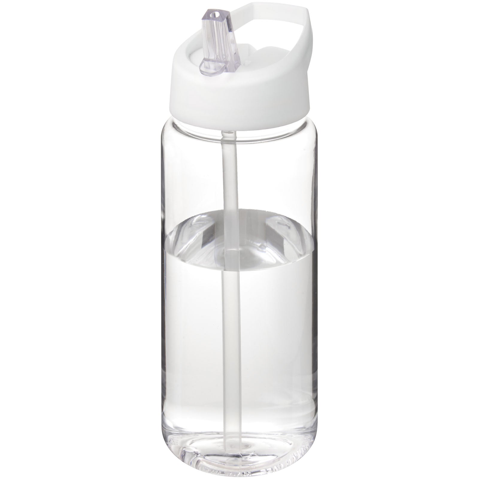 H2O Active® Octave Tritan™ 600 ml Sportflasche mit Ausgussdeckel – Transparent Klar und Weiss