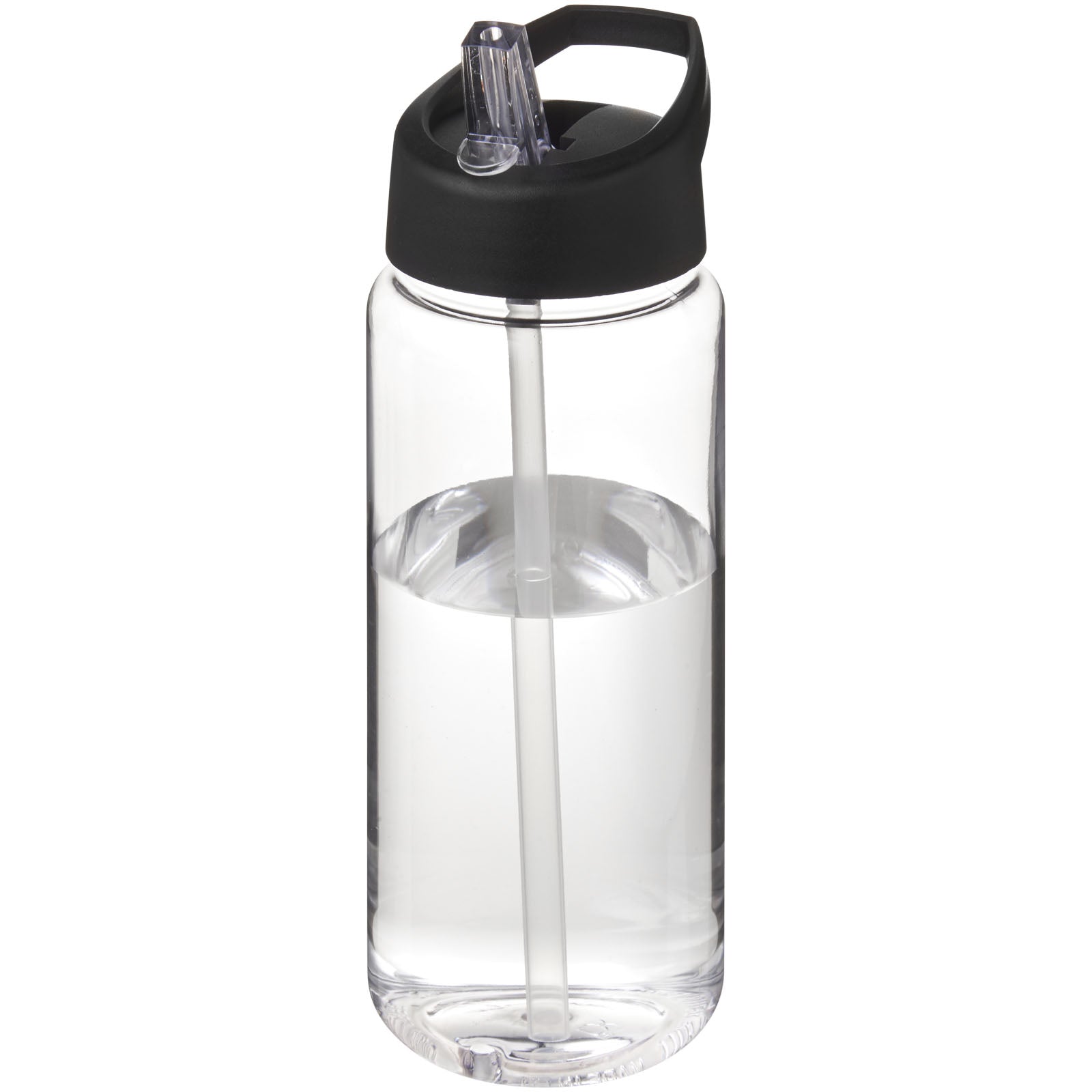 H2O Active® Octave Tritan™ 600 ml Sportflasche mit Ausgussdeckel – Transparent Klar und Schwarz