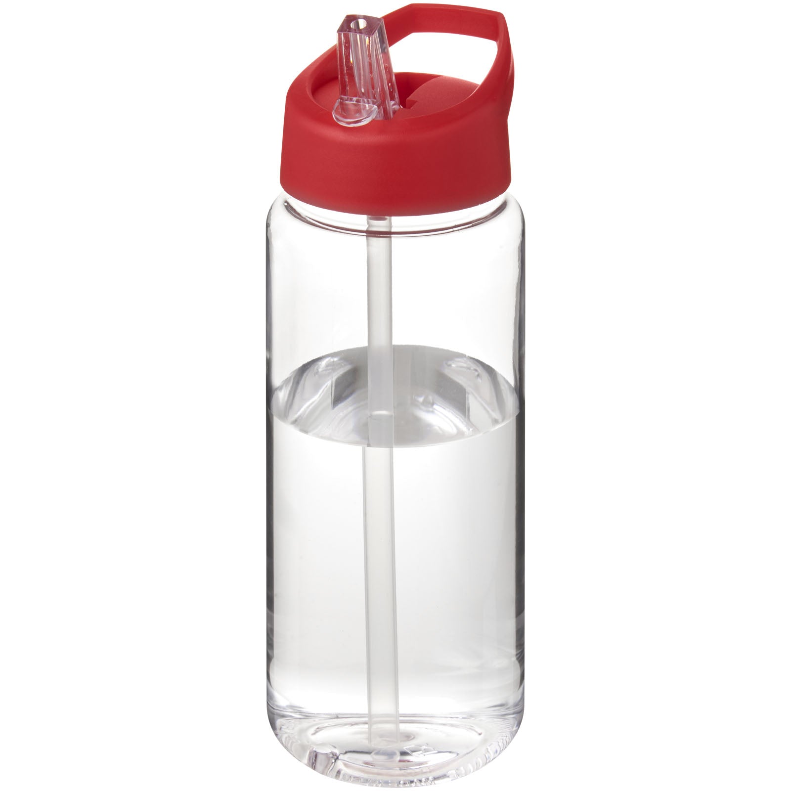H2O Active® Octave Tritan™ 600 ml Sportflasche mit Ausgussdeckel – Transparent Klar und Rot