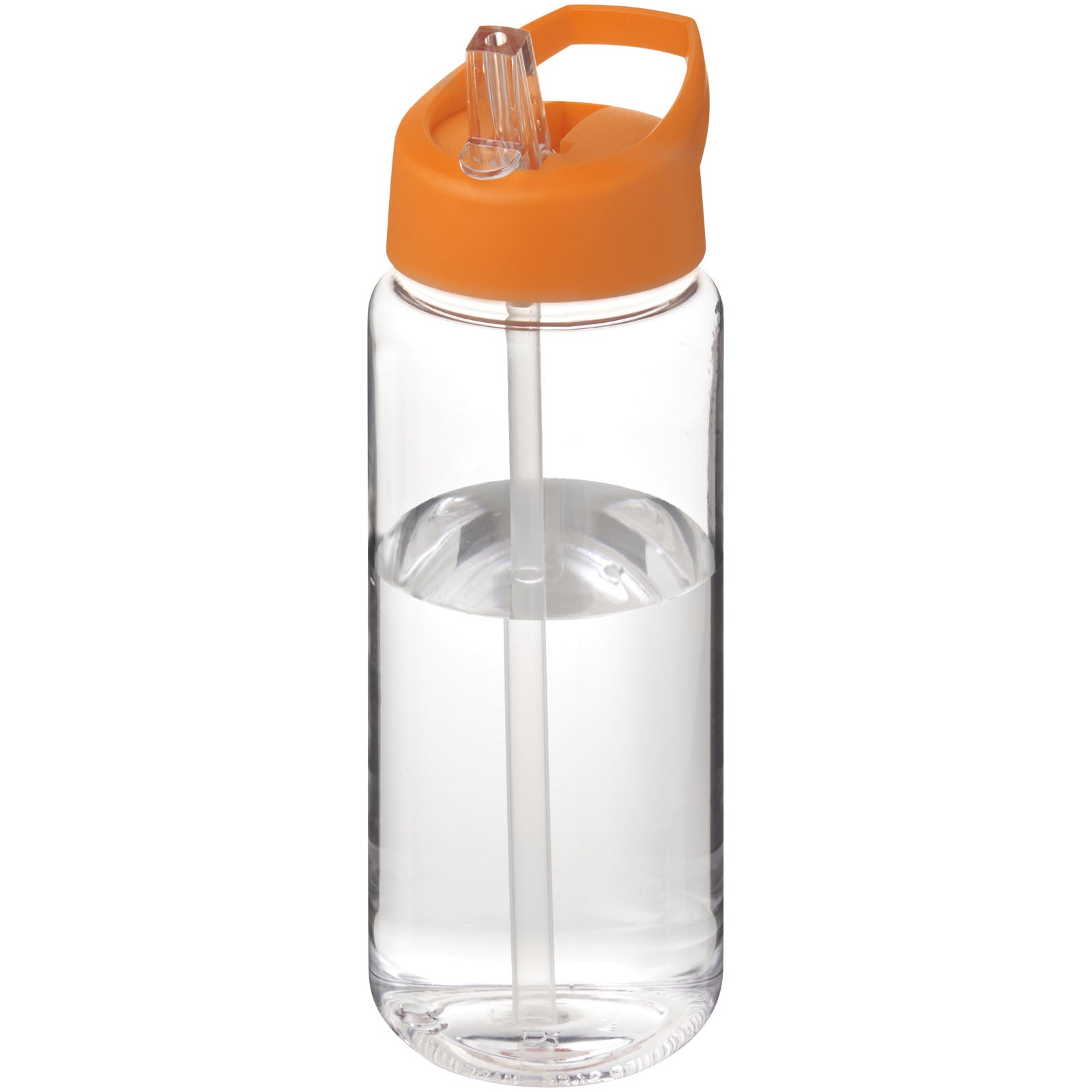 H2O Active® Octave Tritan™ 600 ml Sportflasche mit Ausgussdeckel – Transparent Klar und Orange