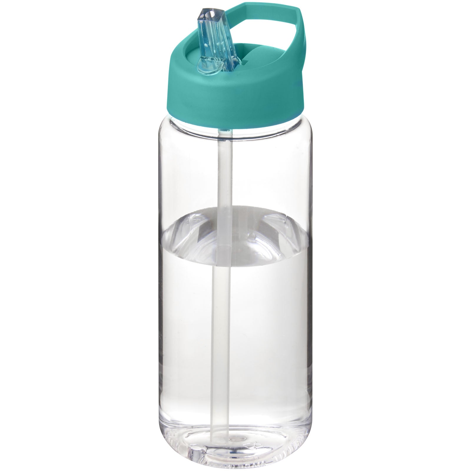 H2O Active® Octave Tritan™ 600 ml Sportflasche mit Ausgussdeckel – Transparent Klar und Aquablau