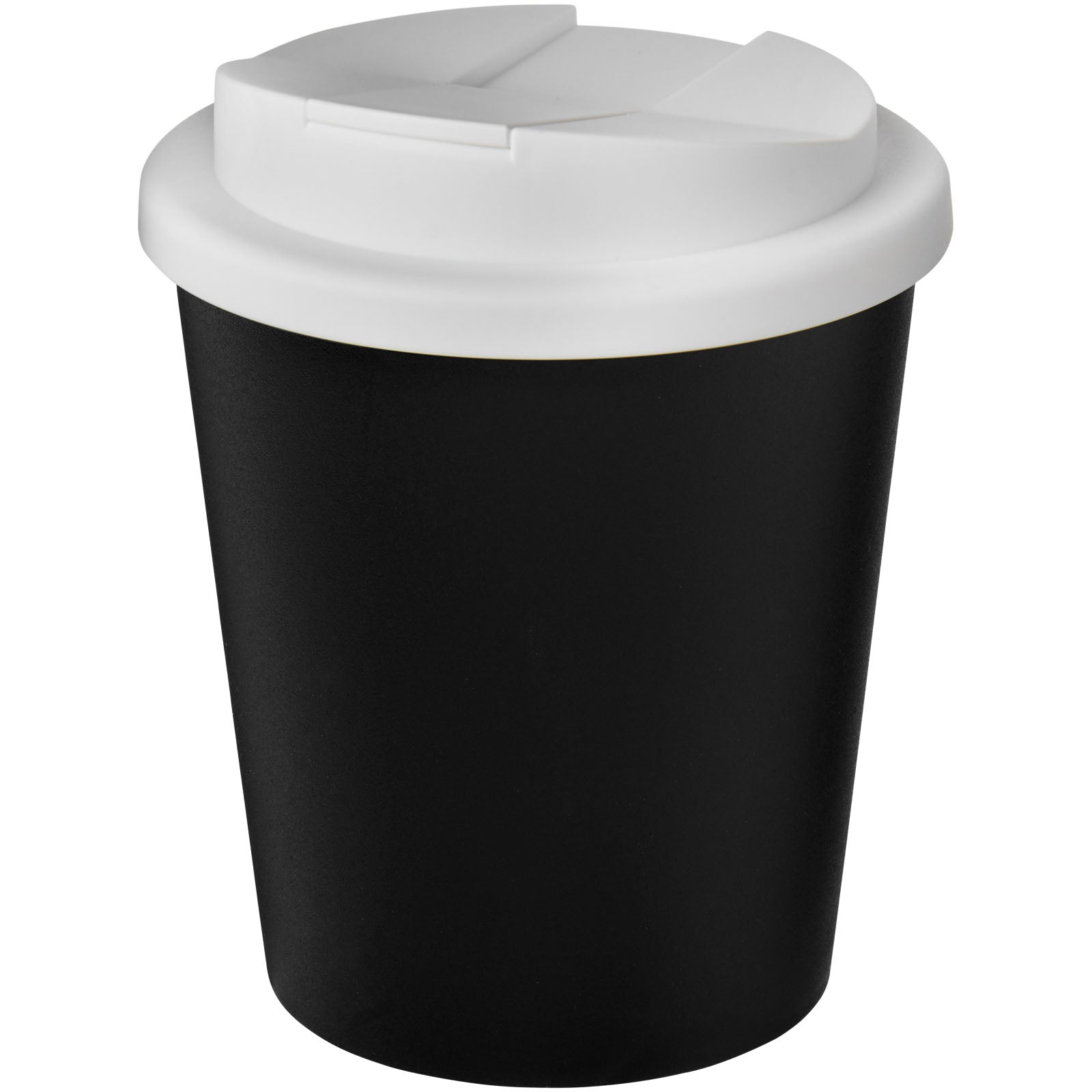 Americano® Espresso Eco 250 ml recycelter Isolierbecher mit auslaufsicherem Deckel – Schwarz und Weiss