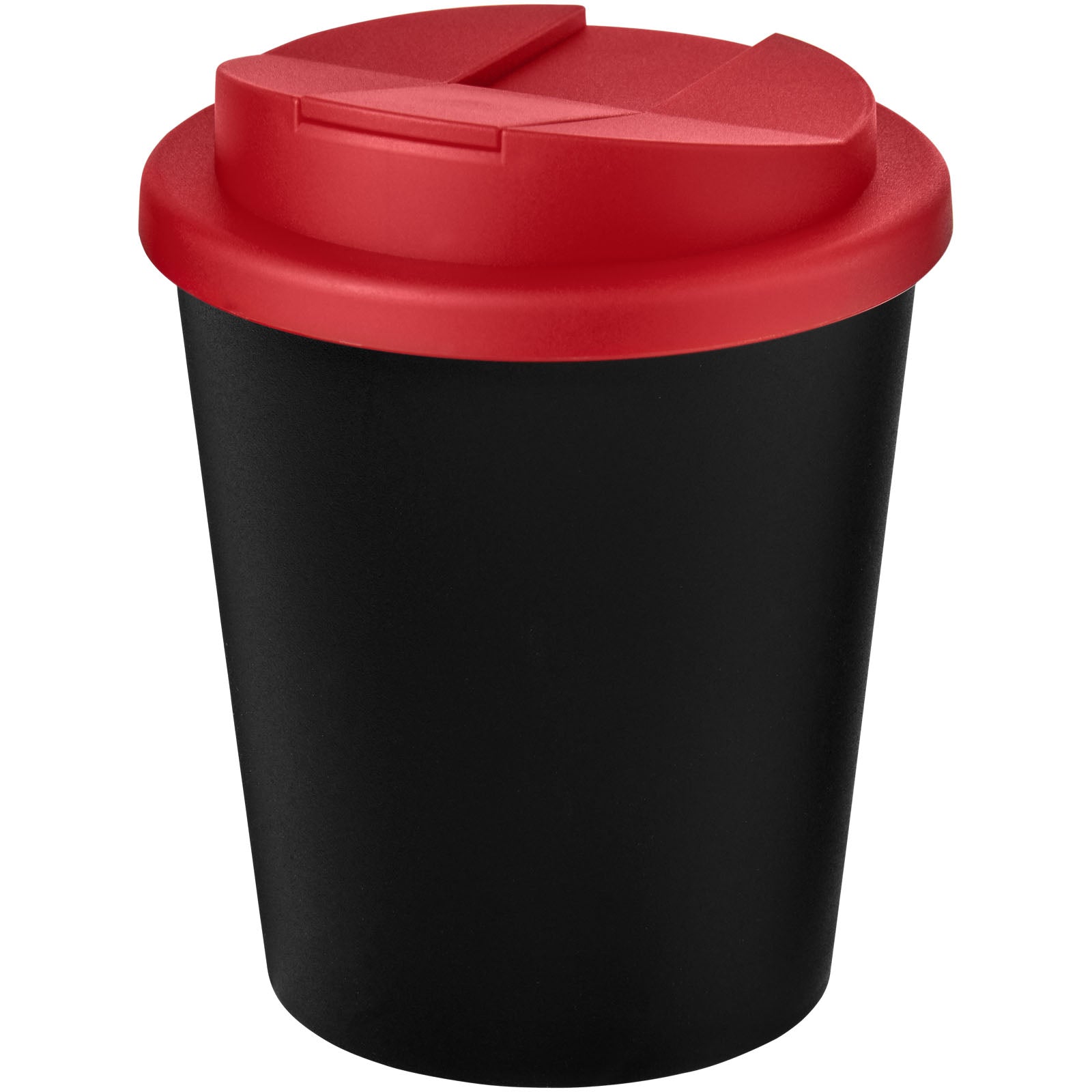 Americano® Espresso Eco 250 ml recycelter Isolierbecher mit auslaufsicherem Deckel – Schwarz und Rot