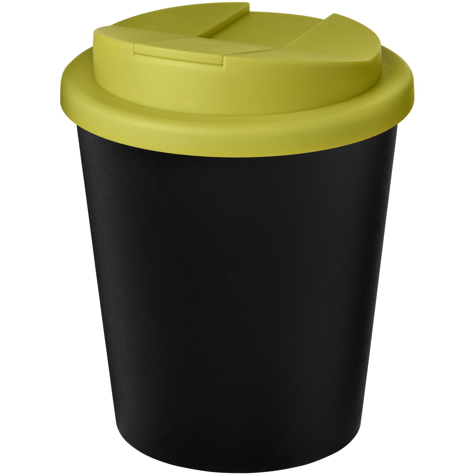 Americano® Espresso Eco 250 ml recycelter Isolierbecher mit auslaufsicherem Deckel – Schwarz und Limone