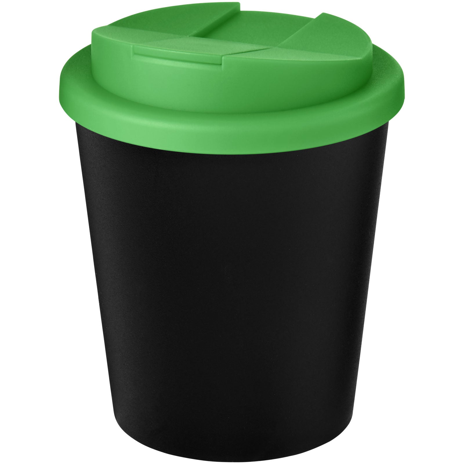 Americano® Espresso Eco 250 ml recycelter Isolierbecher mit auslaufsicherem Deckel – Schwarz und Grün