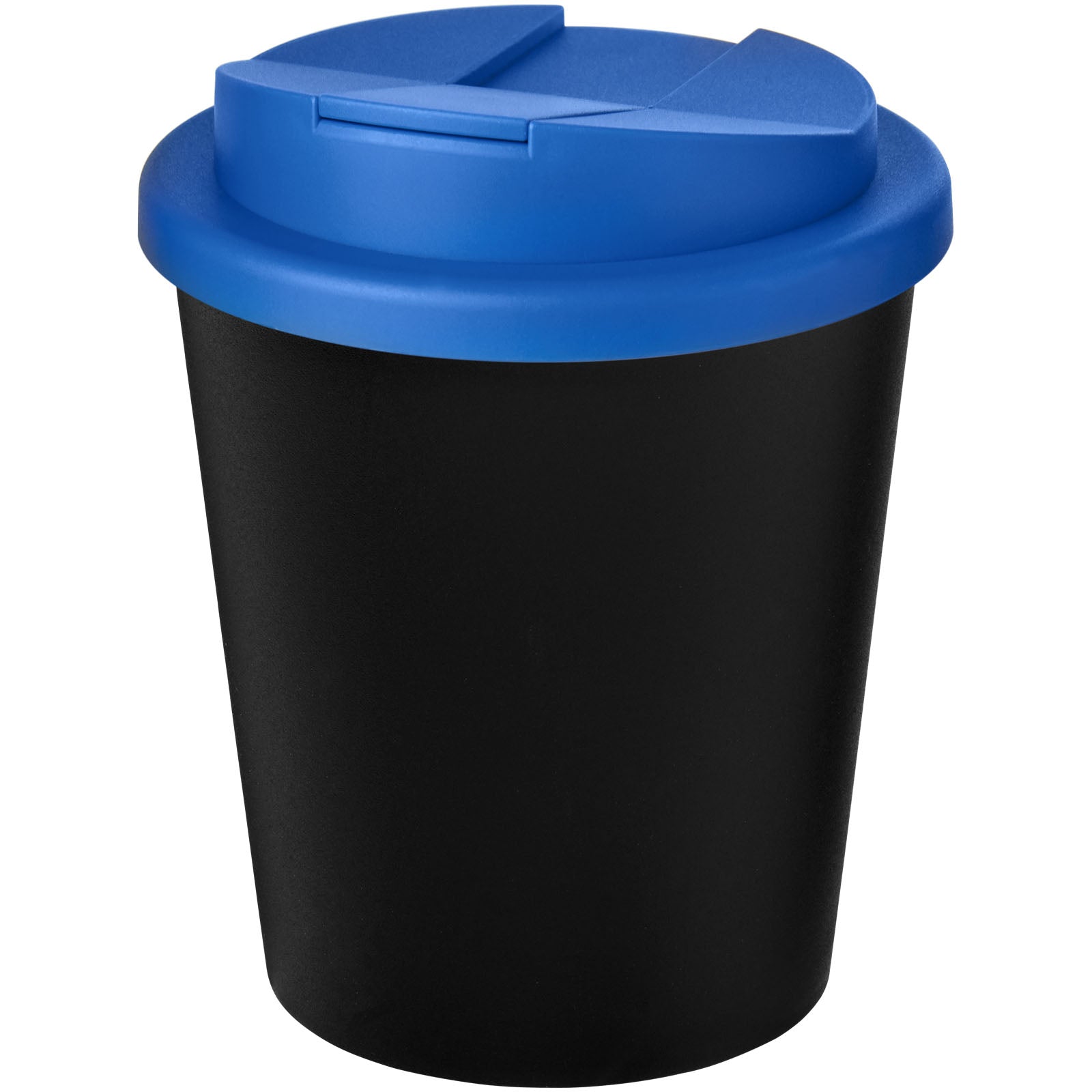 Americano® Espresso Eco 250 ml recycelter Isolierbecher mit auslaufsicherem Deckel – Schwarz und Mittelblau
