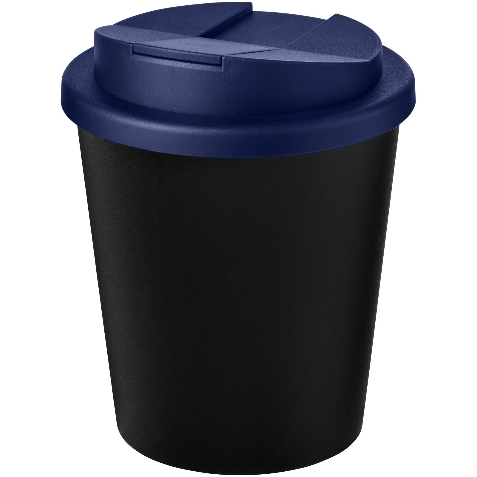 Americano® Espresso Eco 250 ml recycelter Isolierbecher mit auslaufsicherem Deckel – Schwarz und Blau