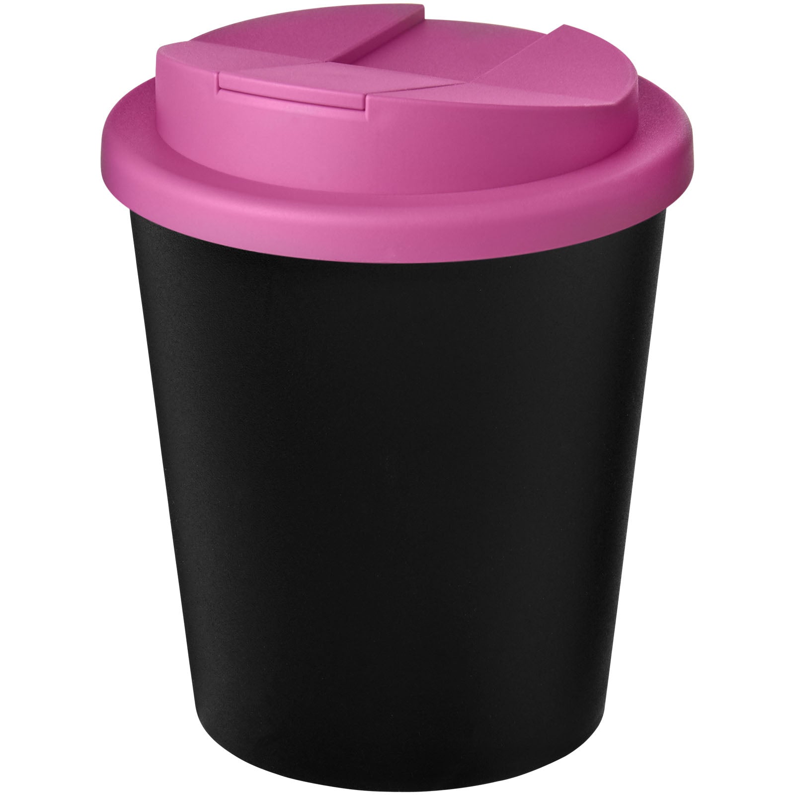 Americano® Espresso Eco 250 ml recycelter Isolierbecher mit auslaufsicherem Deckel – Schwarz und Magenta