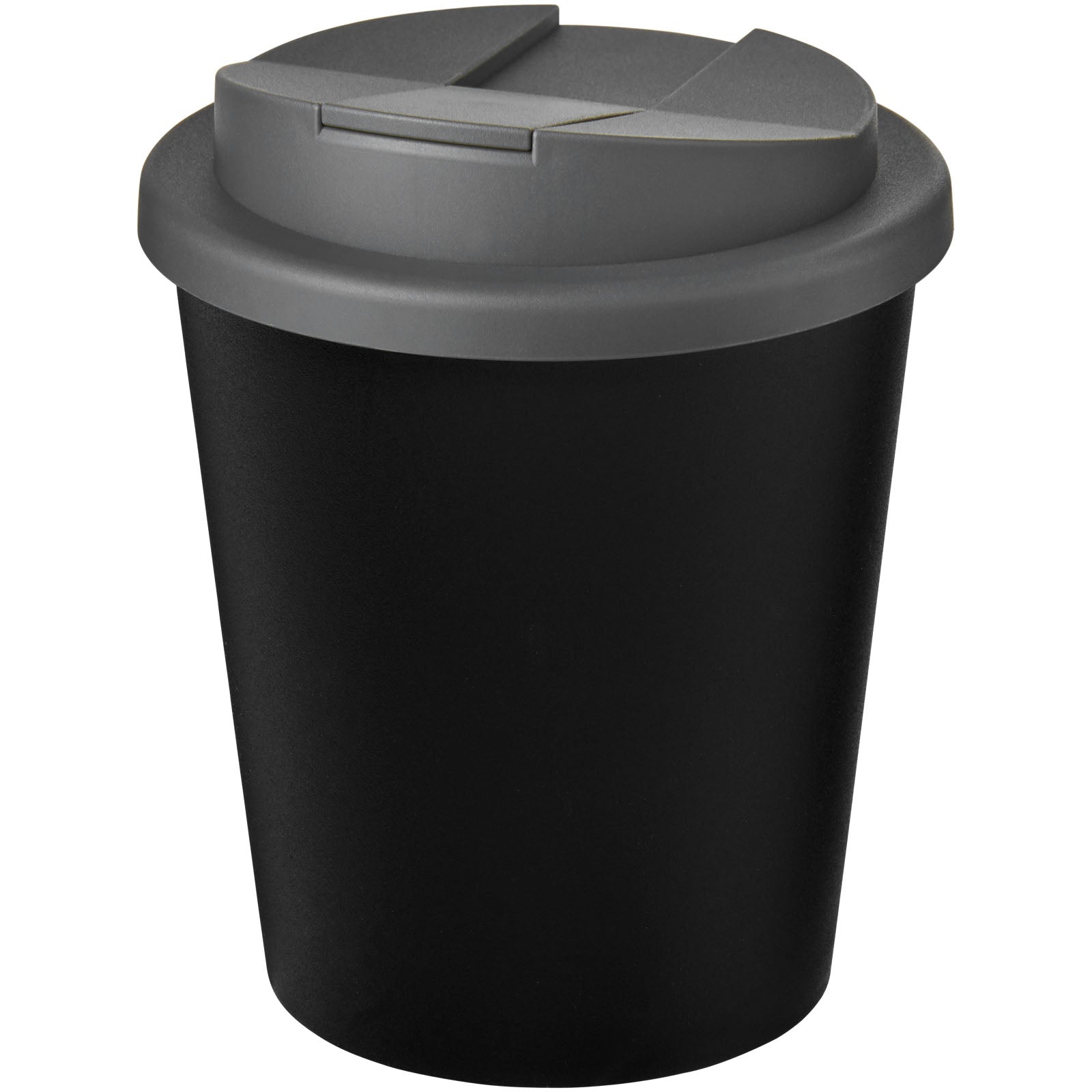 Americano® Espresso Eco 250 ml recycelter Isolierbecher mit auslaufsicherem Deckel – Schwarz und Grau