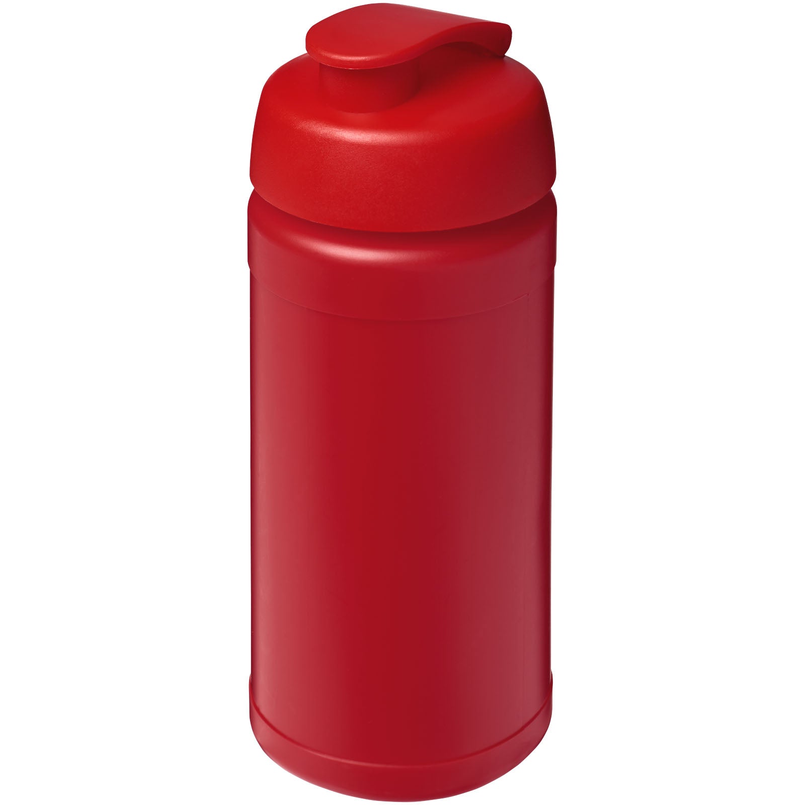 Baseline 500 ml recycelte Sportflasche mit Klappdeckel – Rot