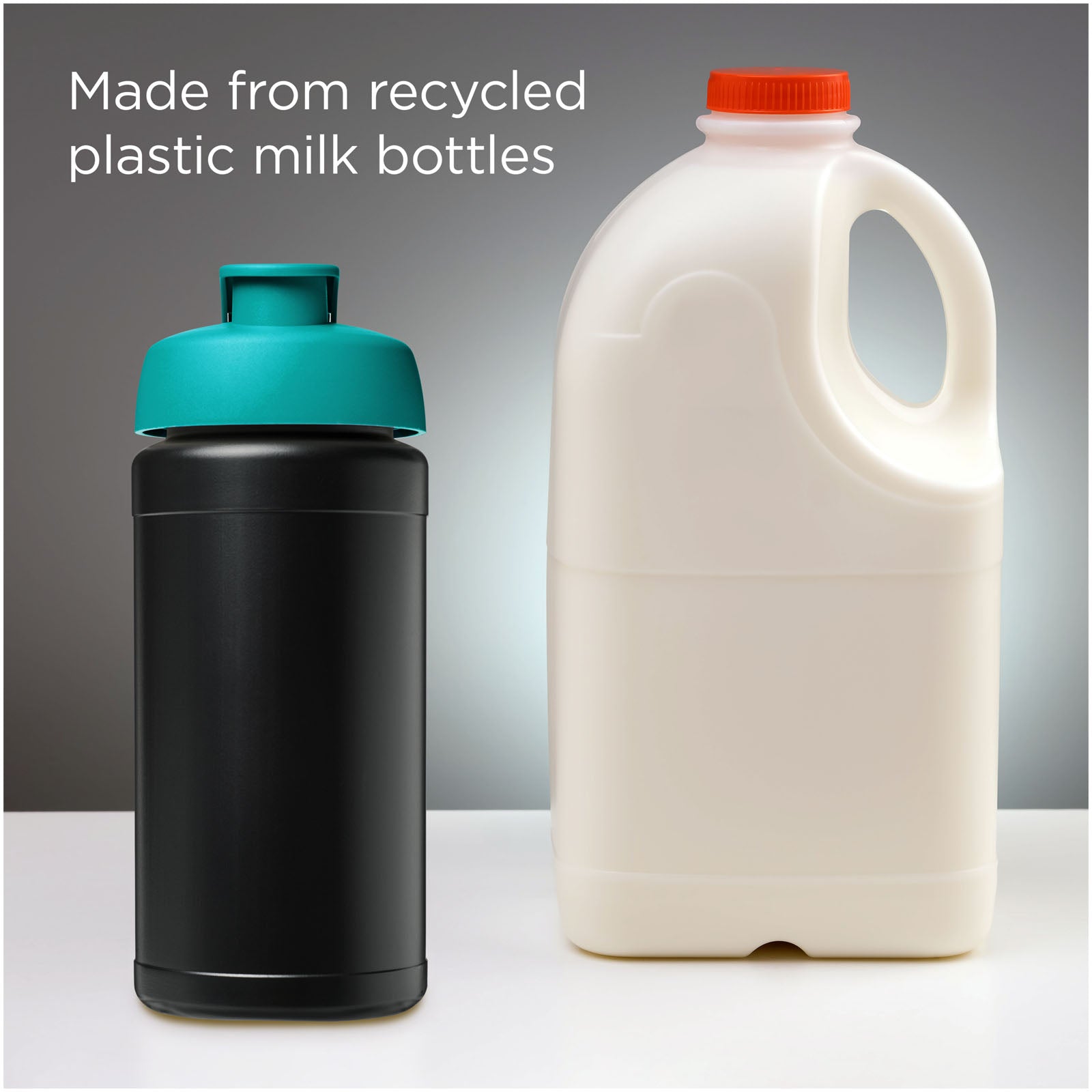 Baseline 500 ml recycelte Sportflasche mit Klappdeckel