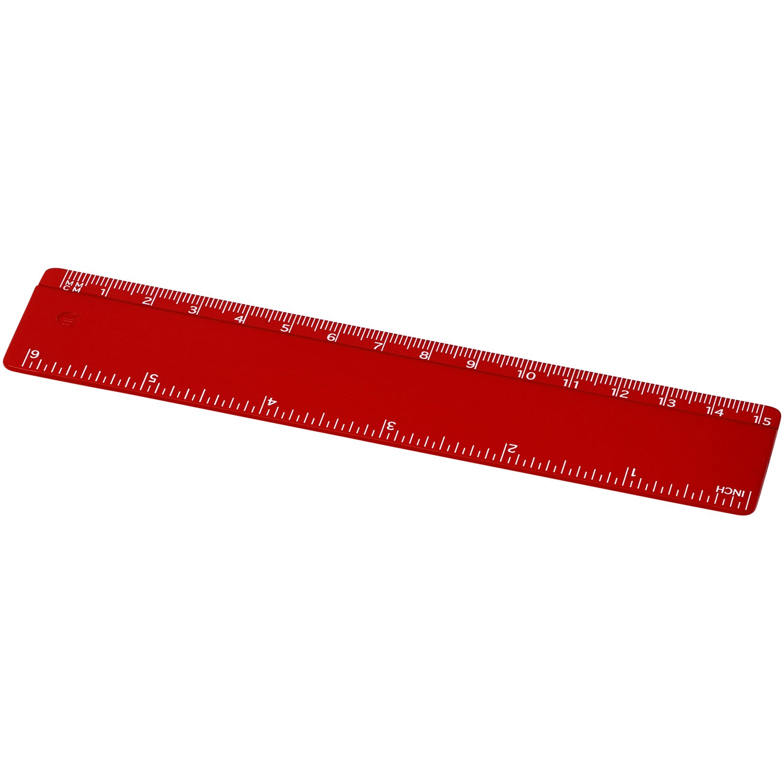 Refari 15 cm Lineal aus recyceltem Kunststoff – Rot