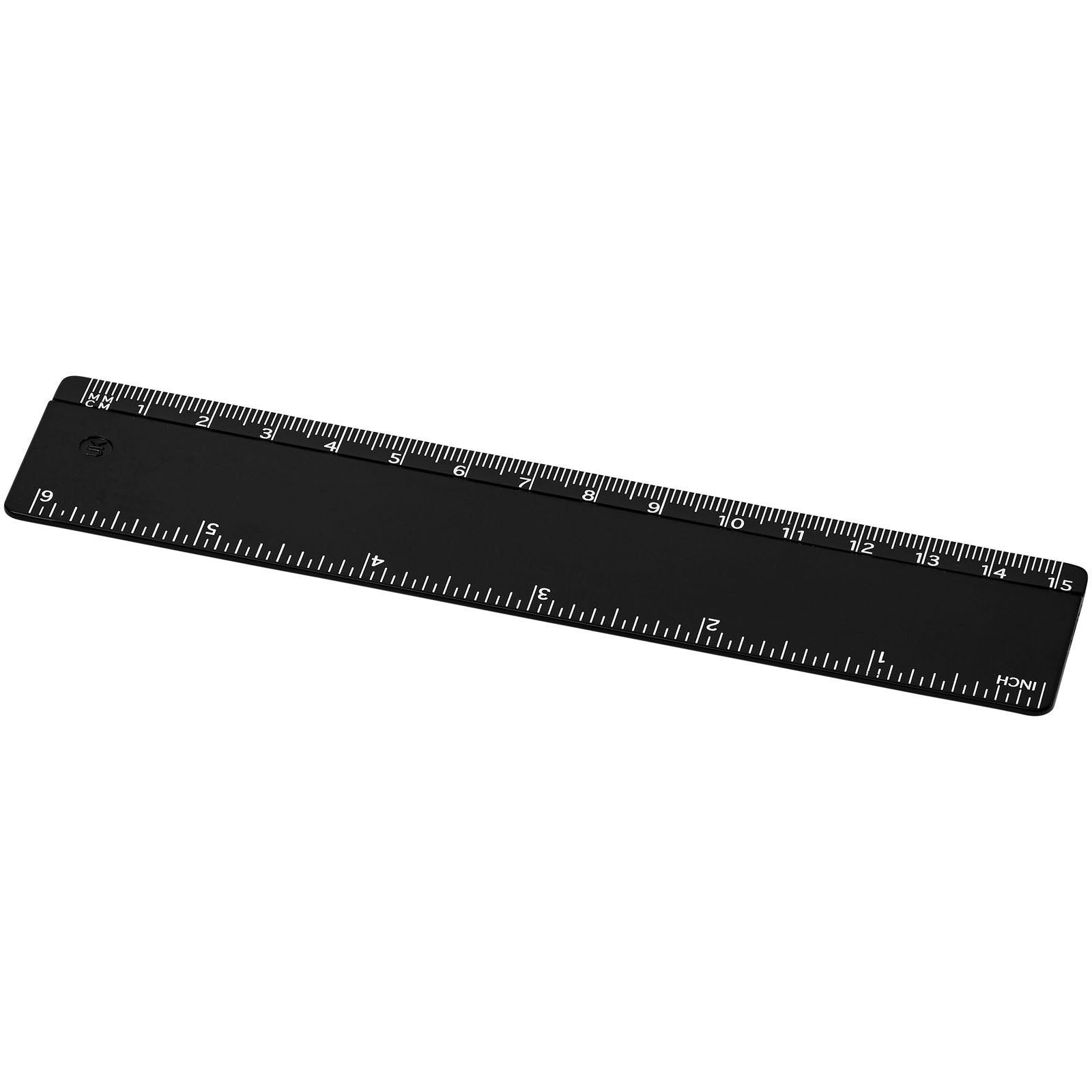Refari 15 cm Lineal aus recyceltem Kunststoff – Schwarz