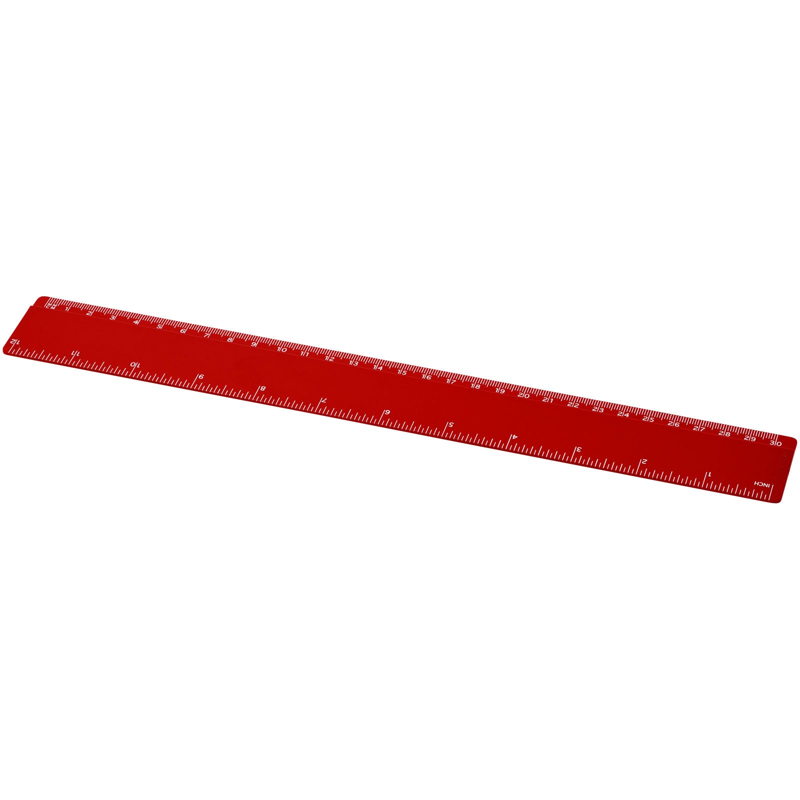 Refari 30 cm Lineal aus recyceltem Kunststoff – Rot
