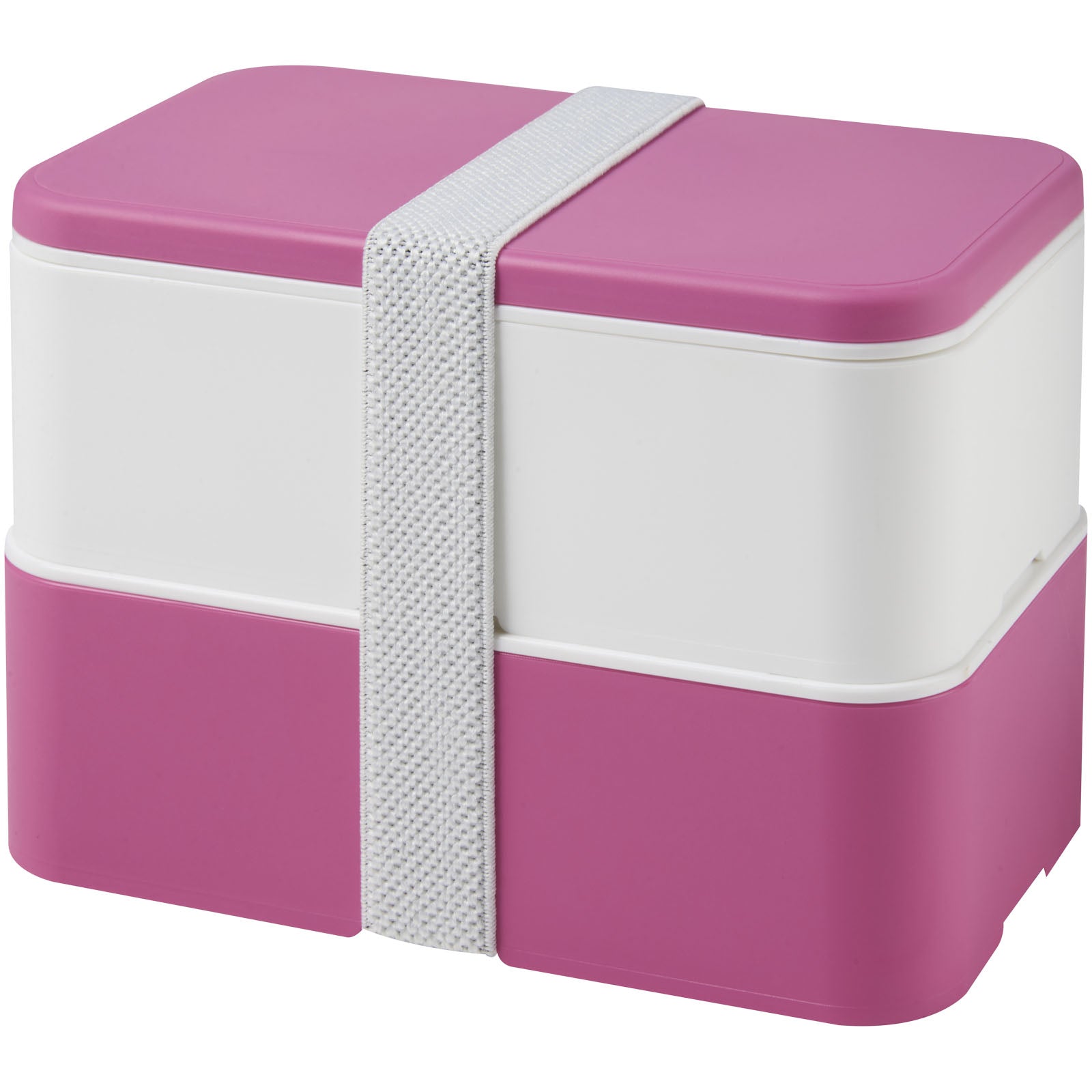 MIYO 700+700 ml Doppel-Lunchbox – Rosa und Weiss