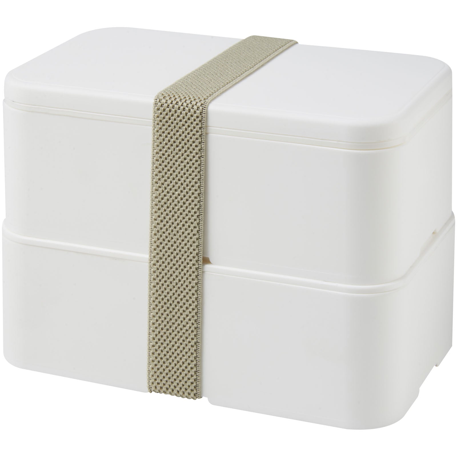 MIYO 700+700 ml Doppel-Lunchbox – Weiss und Kieselgrau