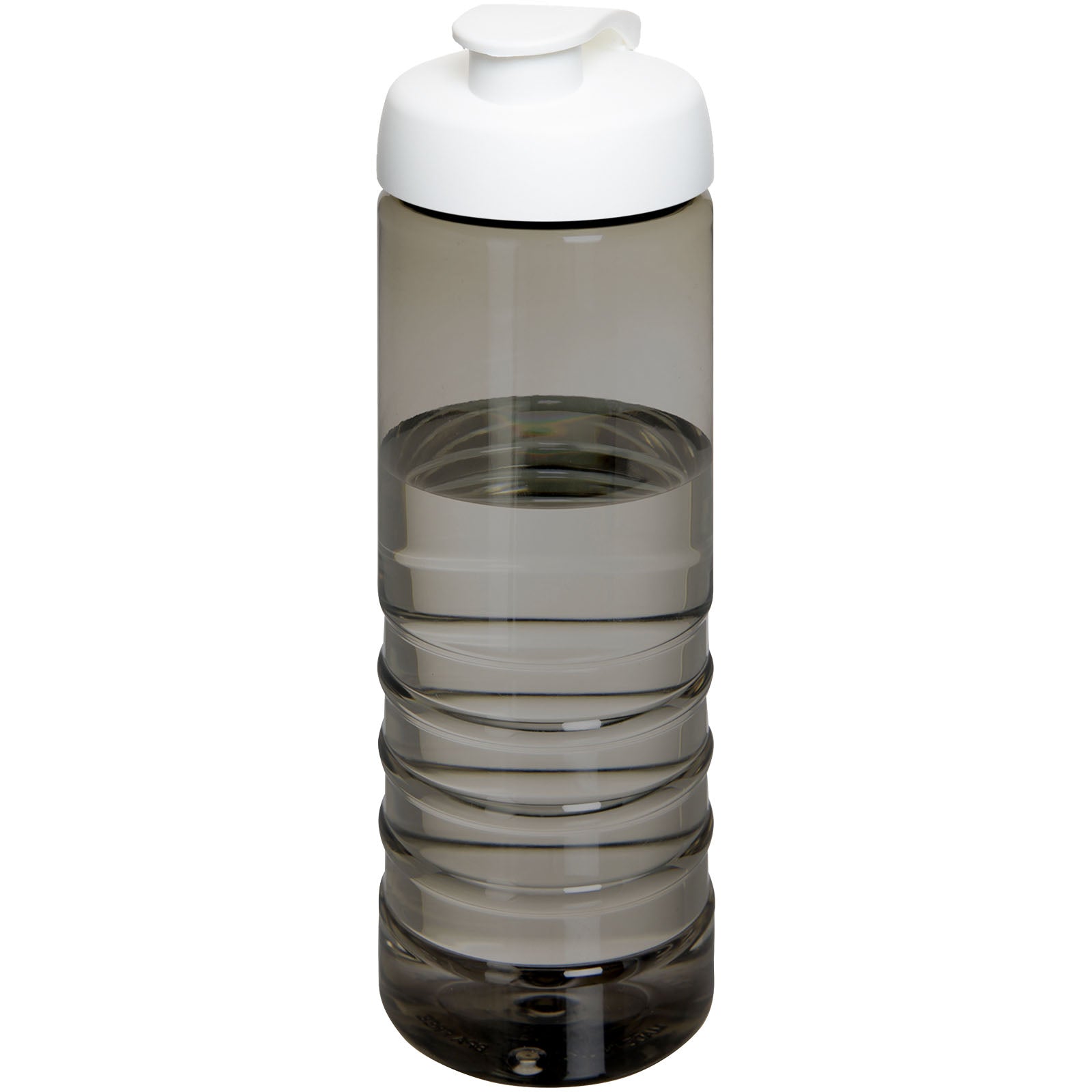 H2O Active® Eco Treble 750 ml Sportflasche mit Stülpdeckel – Kohle und Weiss