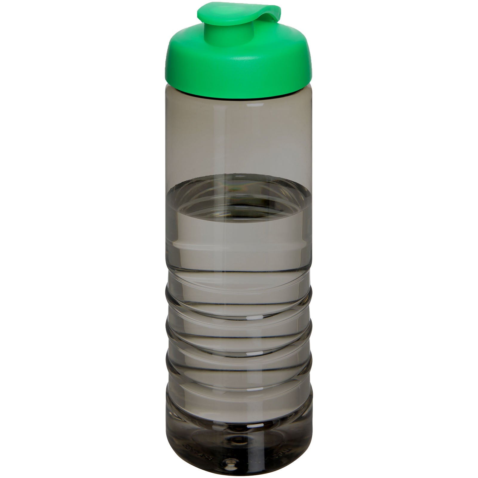 H2O Active® Eco Treble 750 ml Sportflasche mit Stülpdeckel – Kohle und Grün