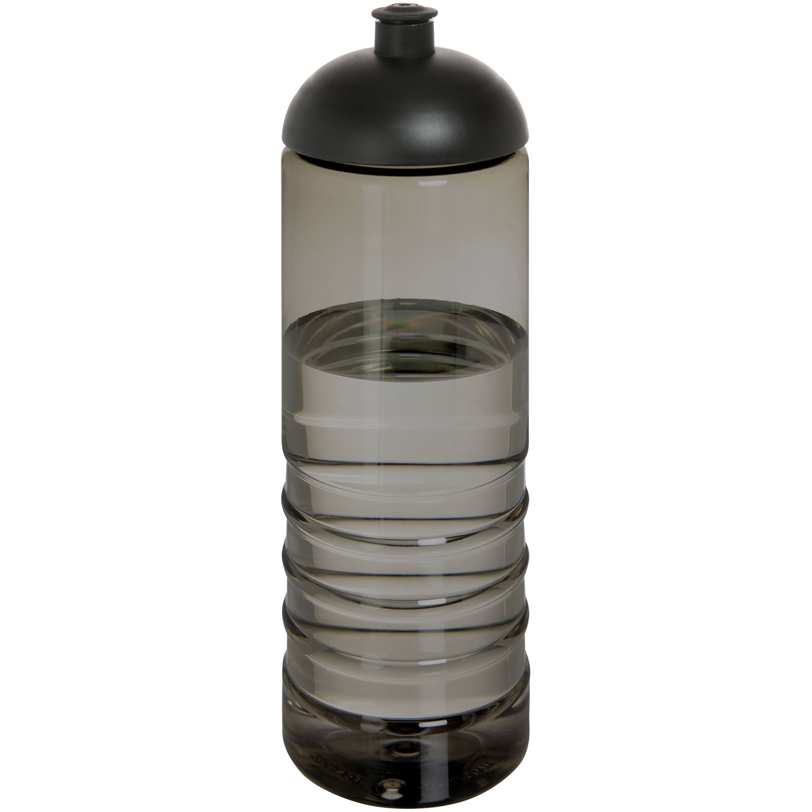 H2O Active® Eco Treble 750 ml Sportflasche mit Stülpdeckel – Kohle und Schwarz