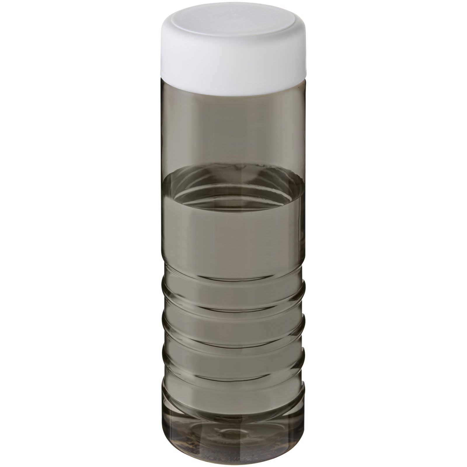 H2O Active® Eco Treble 750 ml Sportflasche mit Drehdeckel – Kohle und Weiss