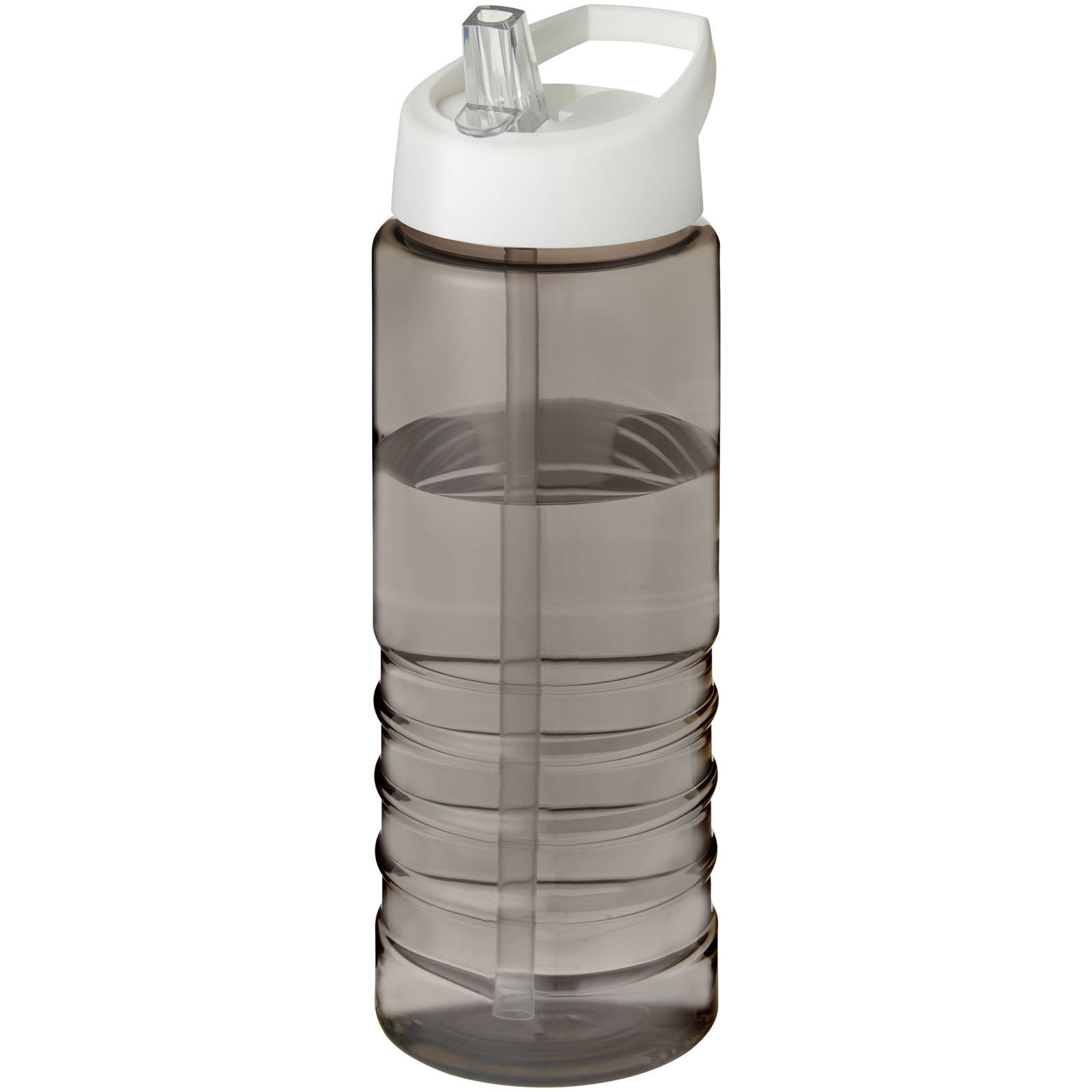 H2O Active® Eco Treble 750 ml Sportflasche mit Stülpdeckel – Kohle und Weiss