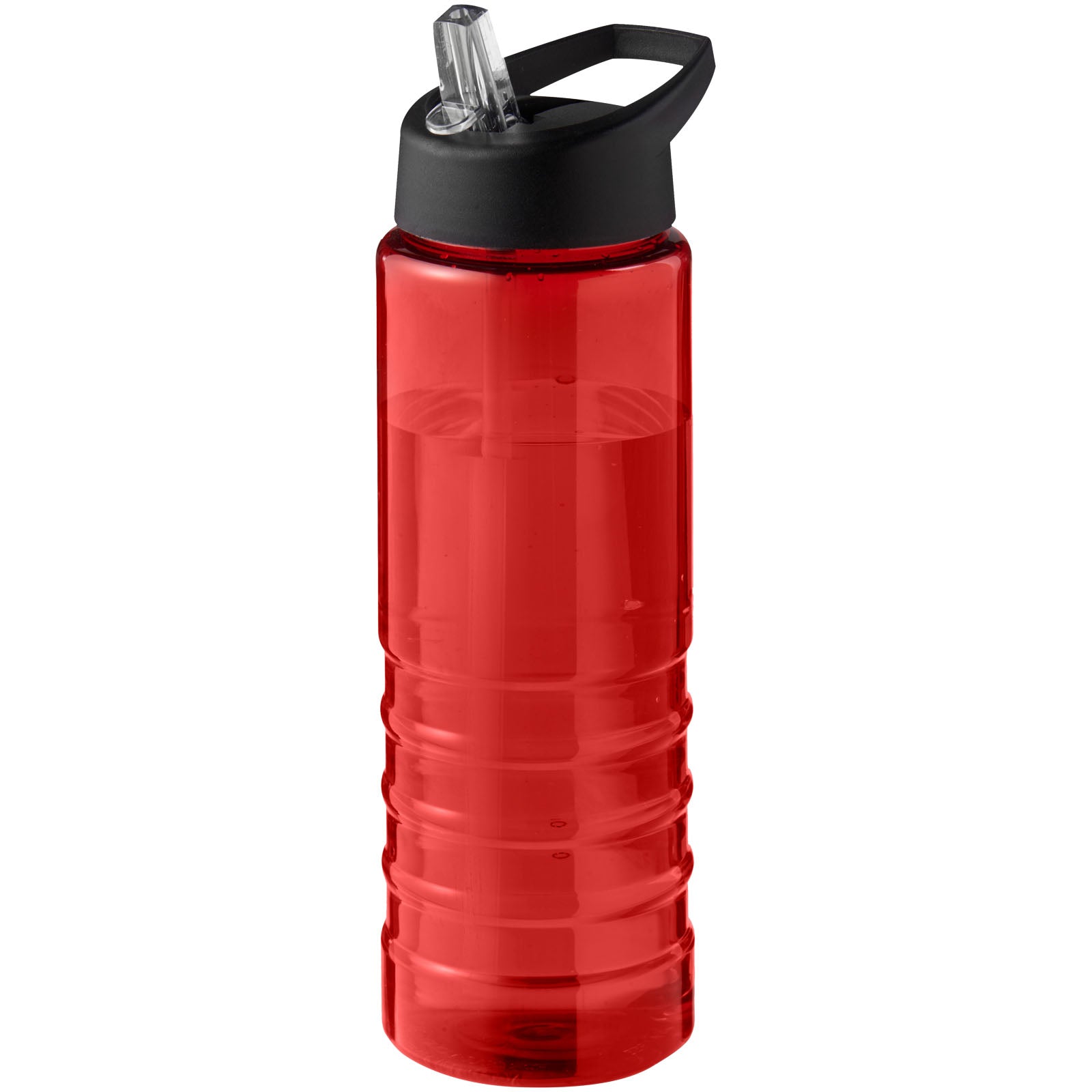 H2O Active® Eco Treble 750 ml Sportflasche mit Stülpdeckel – Rot und Schwarz