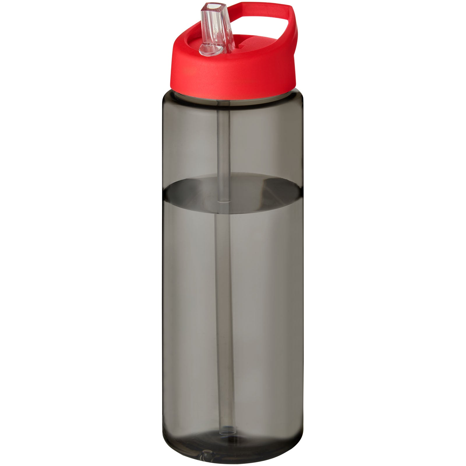 H2O Active® Eco Vibe 850 ml Sportflasche mit Ausgussdeckel – Kohle und Rot