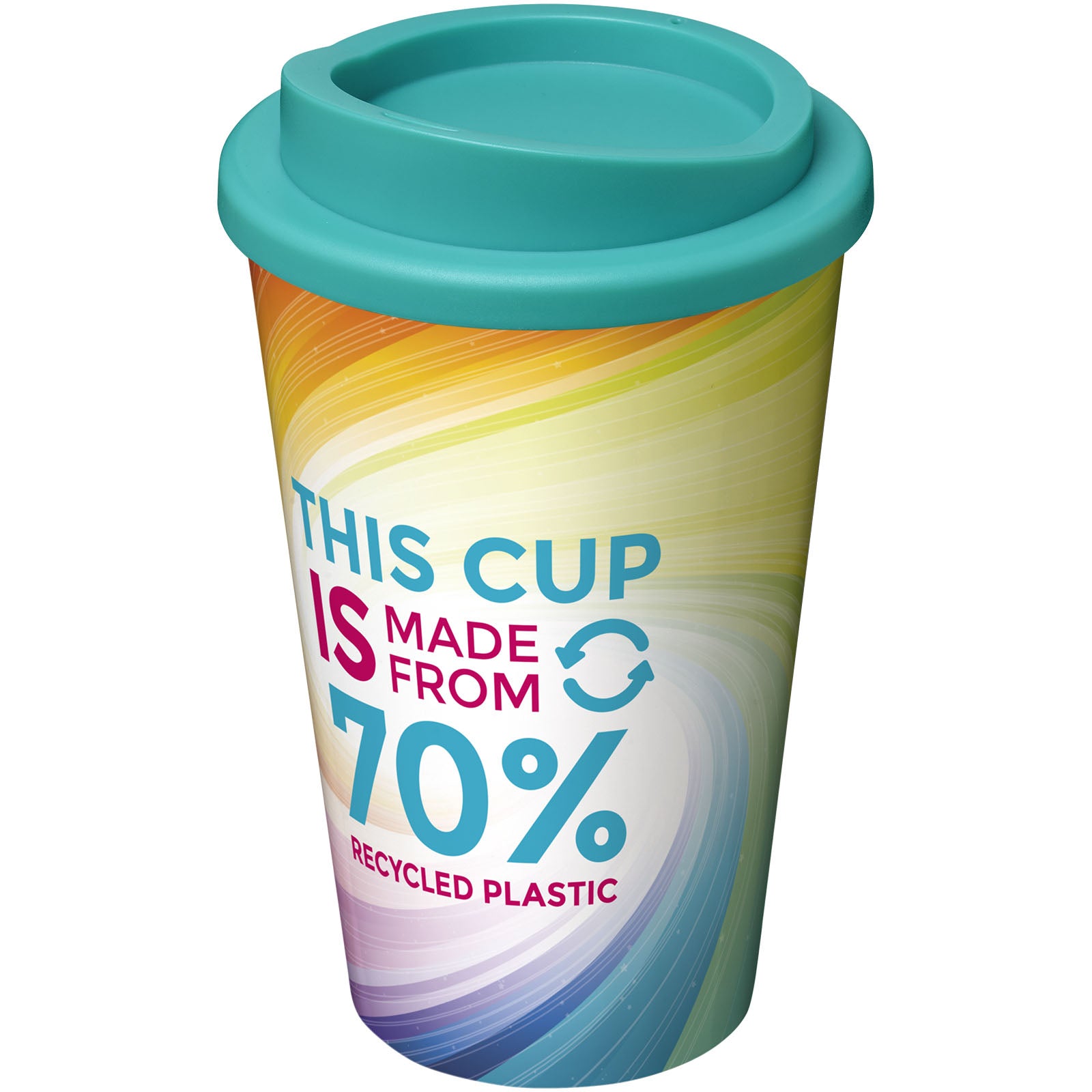Brite-Americano® Eco 350 ml Isolierbecher – Aquablau