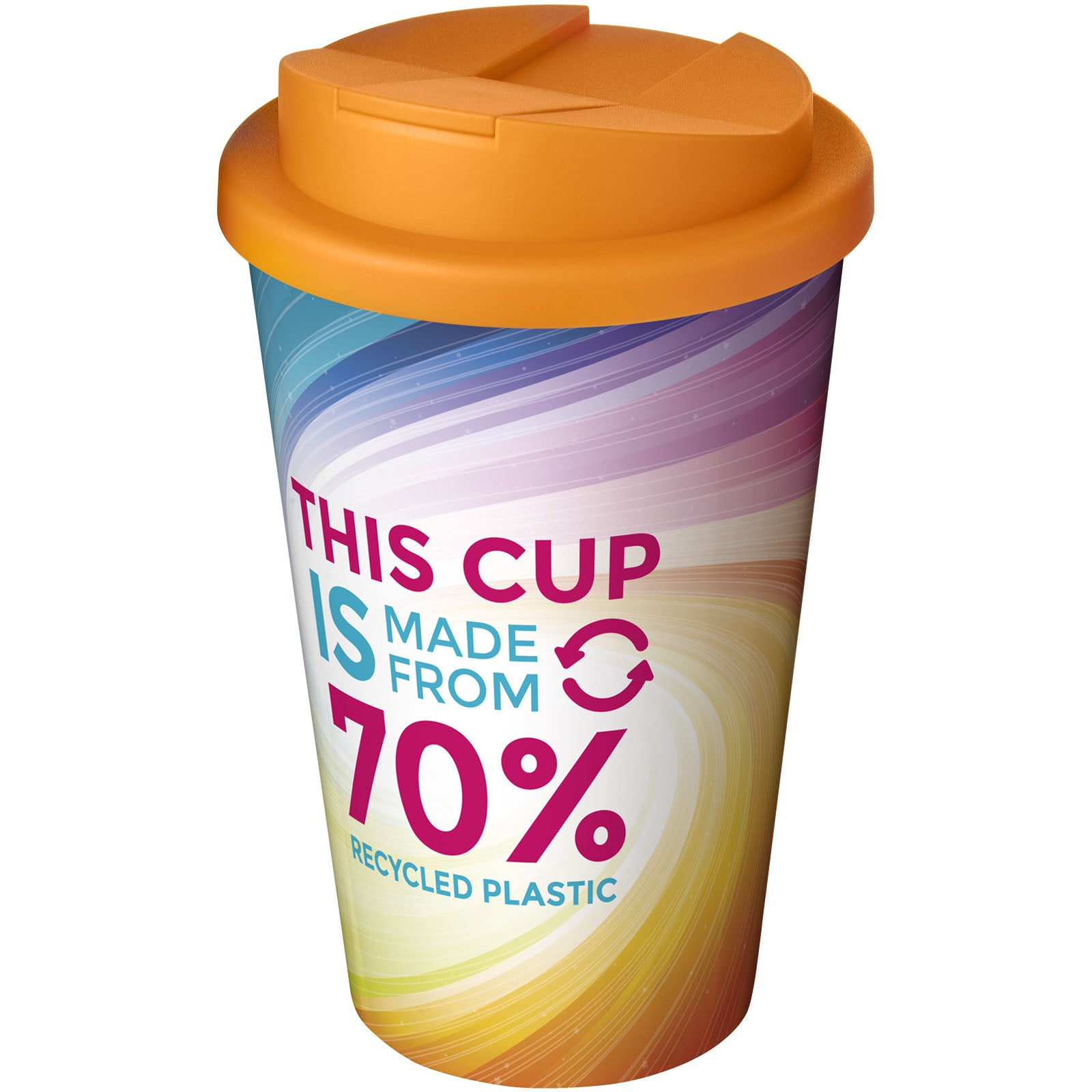 Brite-Americano® Eco 350 ml Isolierbecher mit auslaufsicherem Deckel – Orange