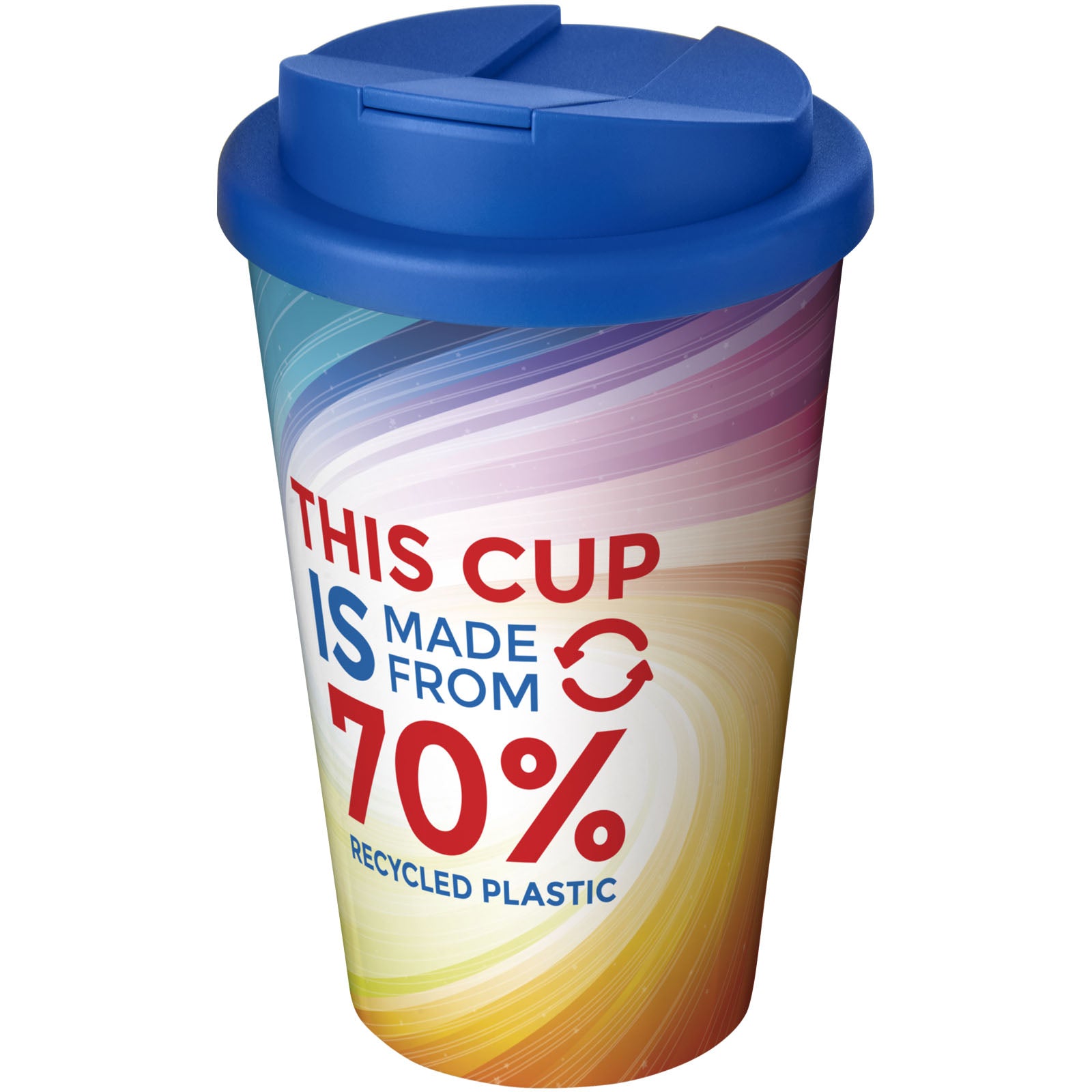 Brite-Americano® Eco 350 ml Isolierbecher mit auslaufsicherem Deckel – Mittelblau