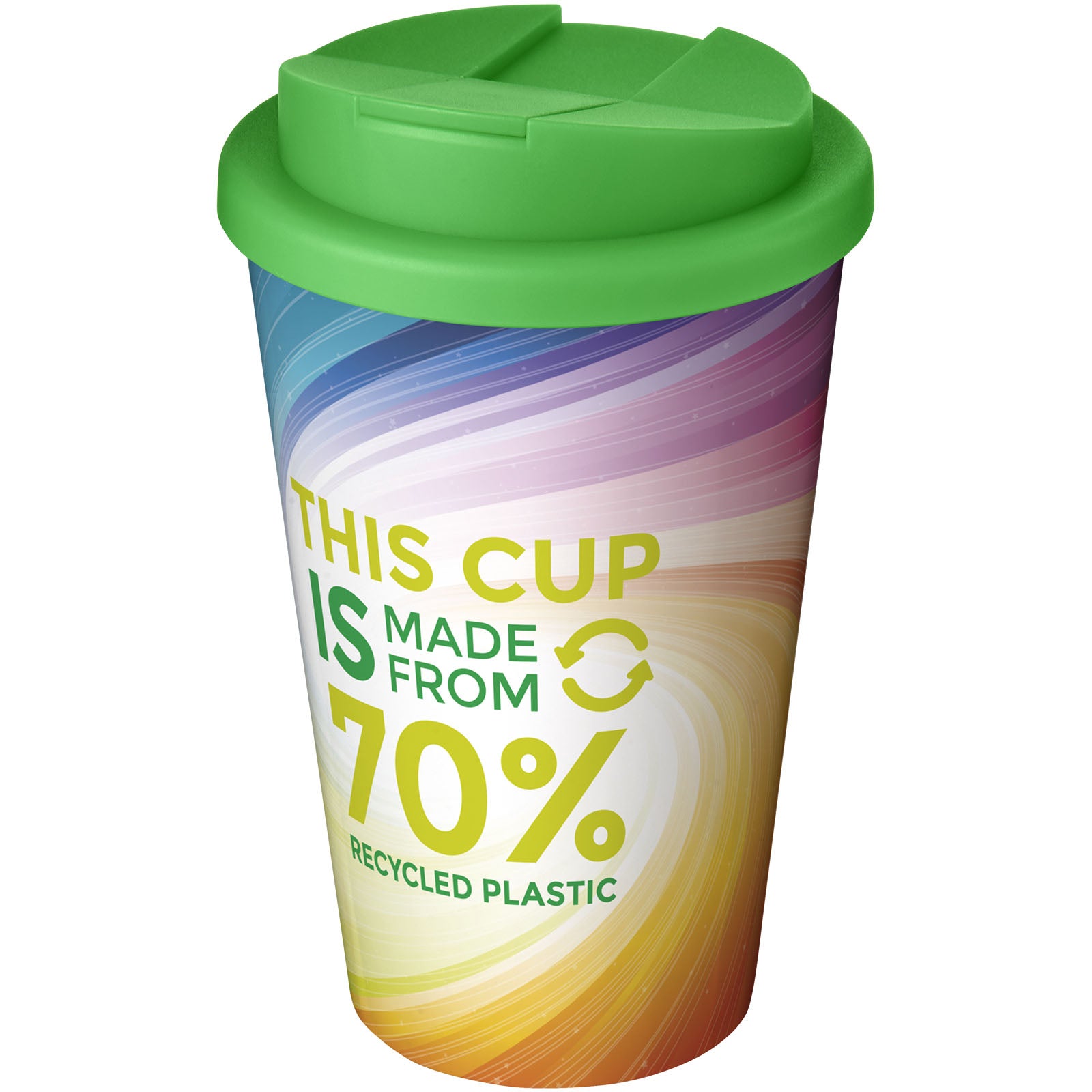 Brite-Americano® Eco 350 ml Isolierbecher mit auslaufsicherem Deckel – Grün