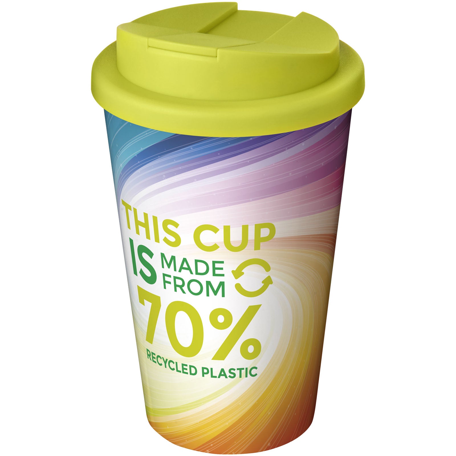 Brite-Americano® Eco 350 ml Isolierbecher mit auslaufsicherem Deckel – Limone